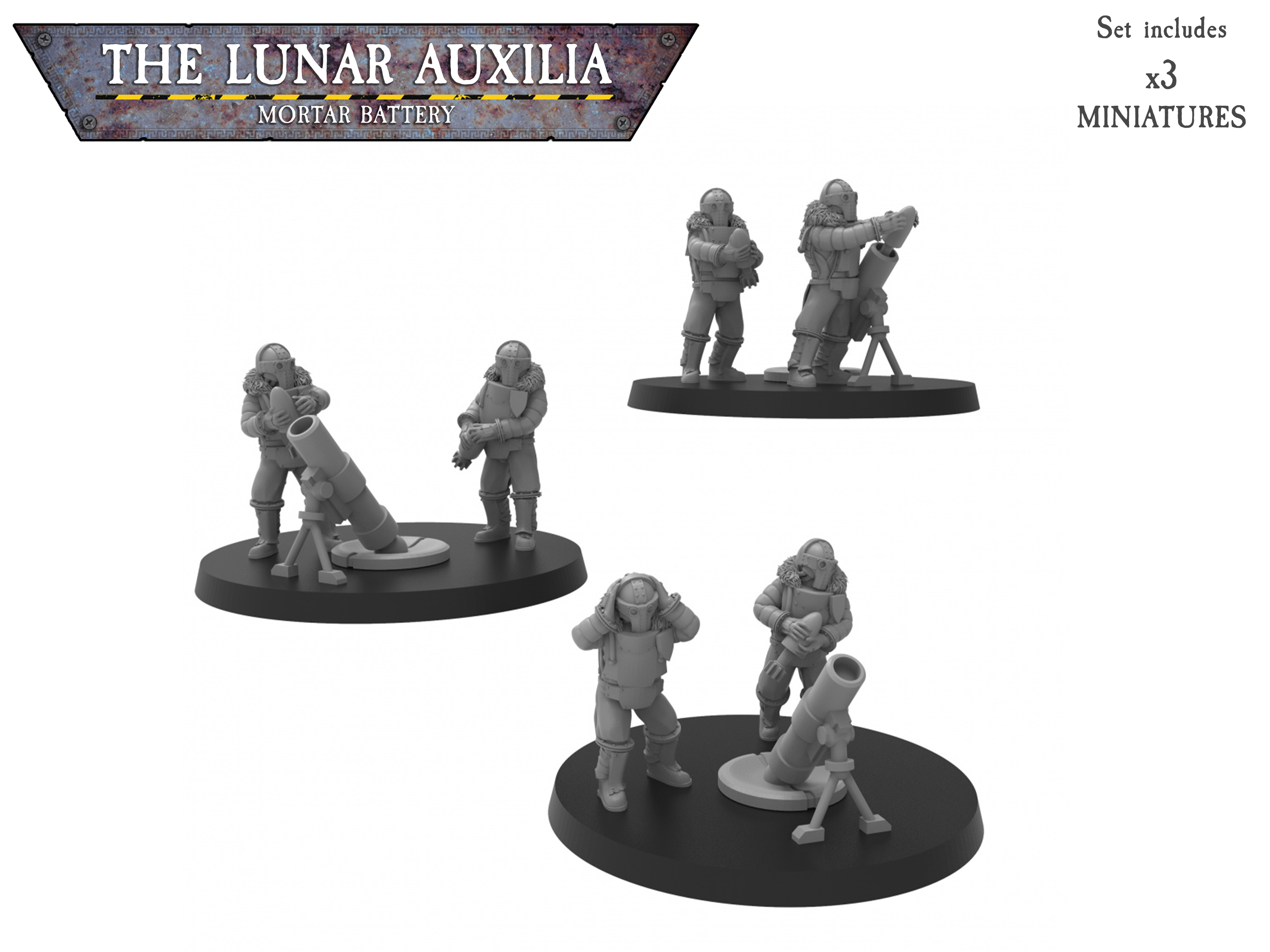 Auxiliares lunares: equipos de mortero