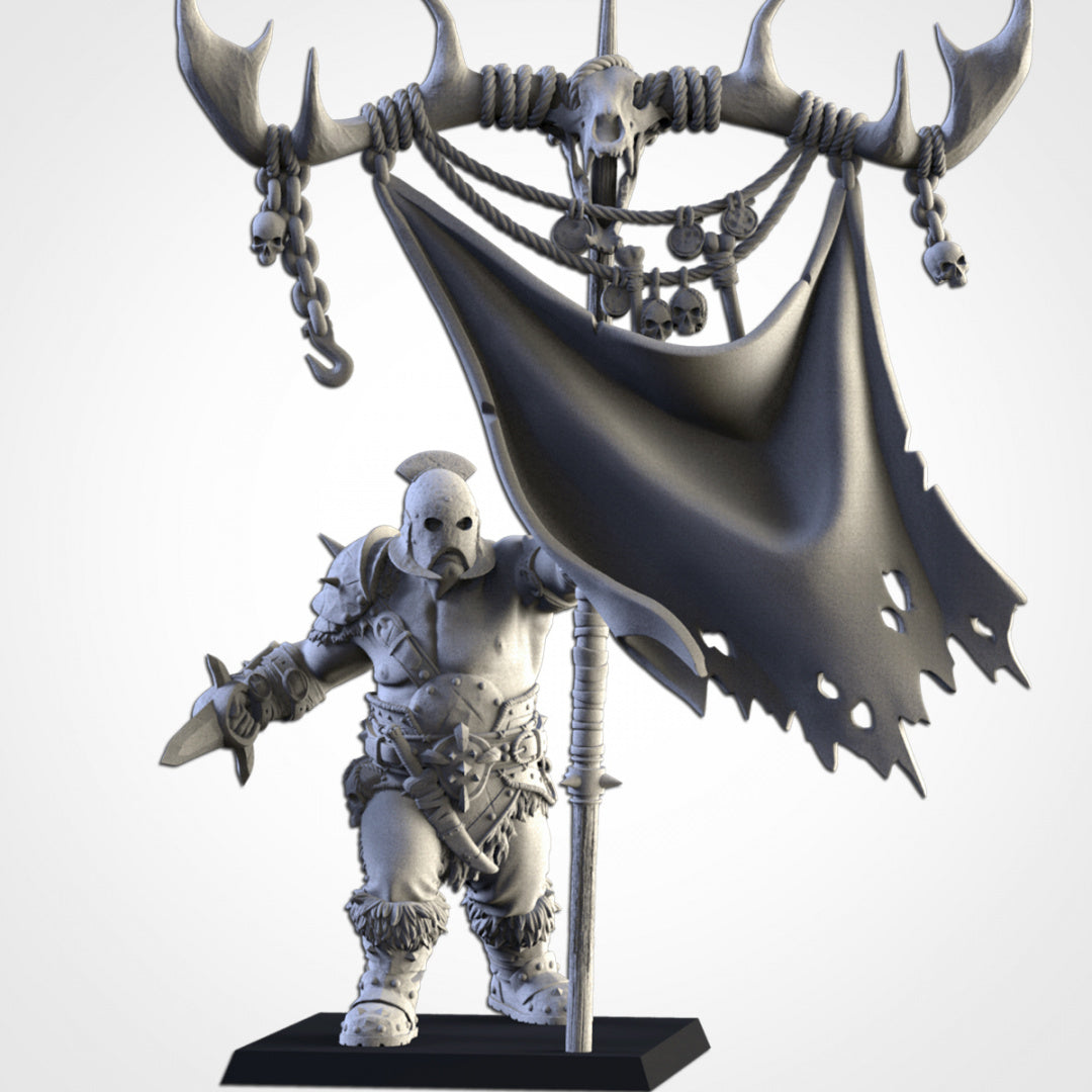 Ogre Battle Standard Bearer - Northern Ogres - Txarli Factory