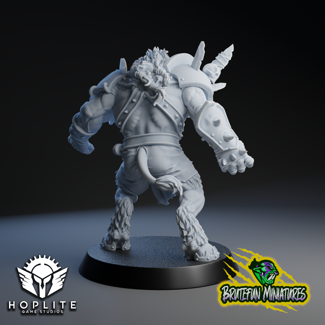 Blackhoof the Minotaur - Chaos Star Player - Fantasy Football - Brutefun Miniatures