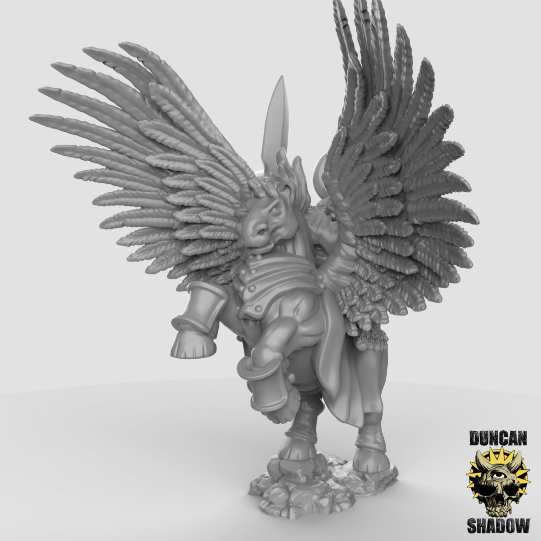 Halbling-Paladin-Champion auf Pegasus-Reittier | Duncan Shadow | Kompatibel mit Dungeons & Dragons und Pathfinder