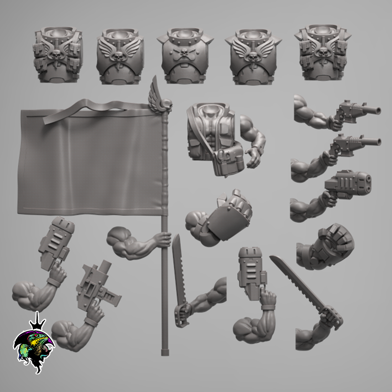 Piezas: Escuadrón de mando de Spacenam | Señores supremos reptilianos | 28 mm