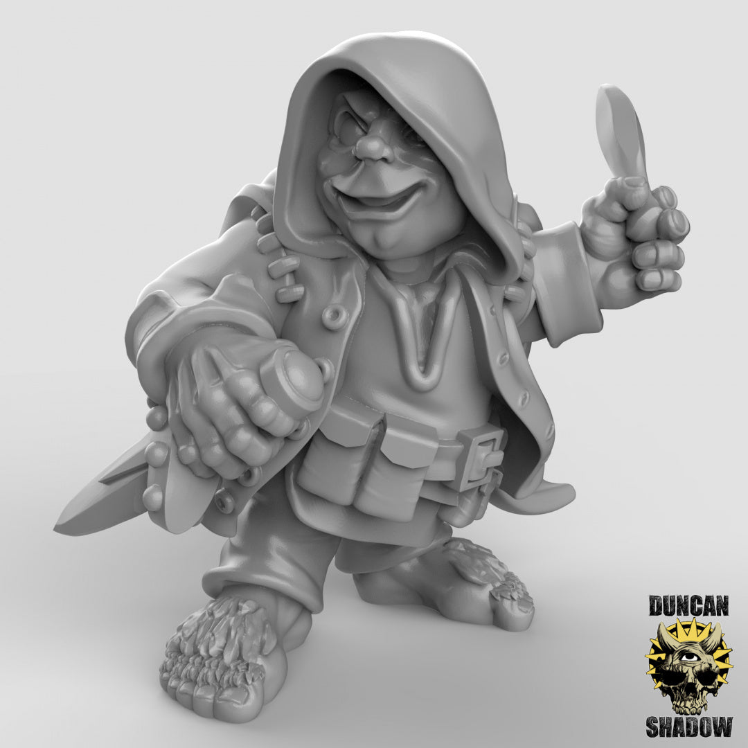 Pícaro mediano, lanzando dagas | Sombra de Duncan | Compatible con Dragones y Mazmorras y Pathfinder