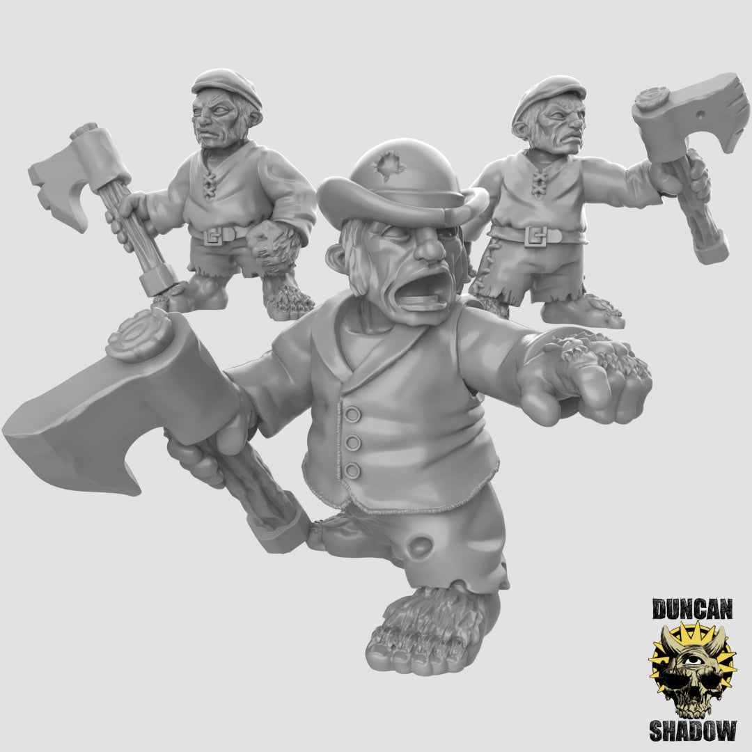 Chusma de medianos, hachas | Sombra de Duncan | Compatible con Dragones y Mazmorras y Pathfinder
