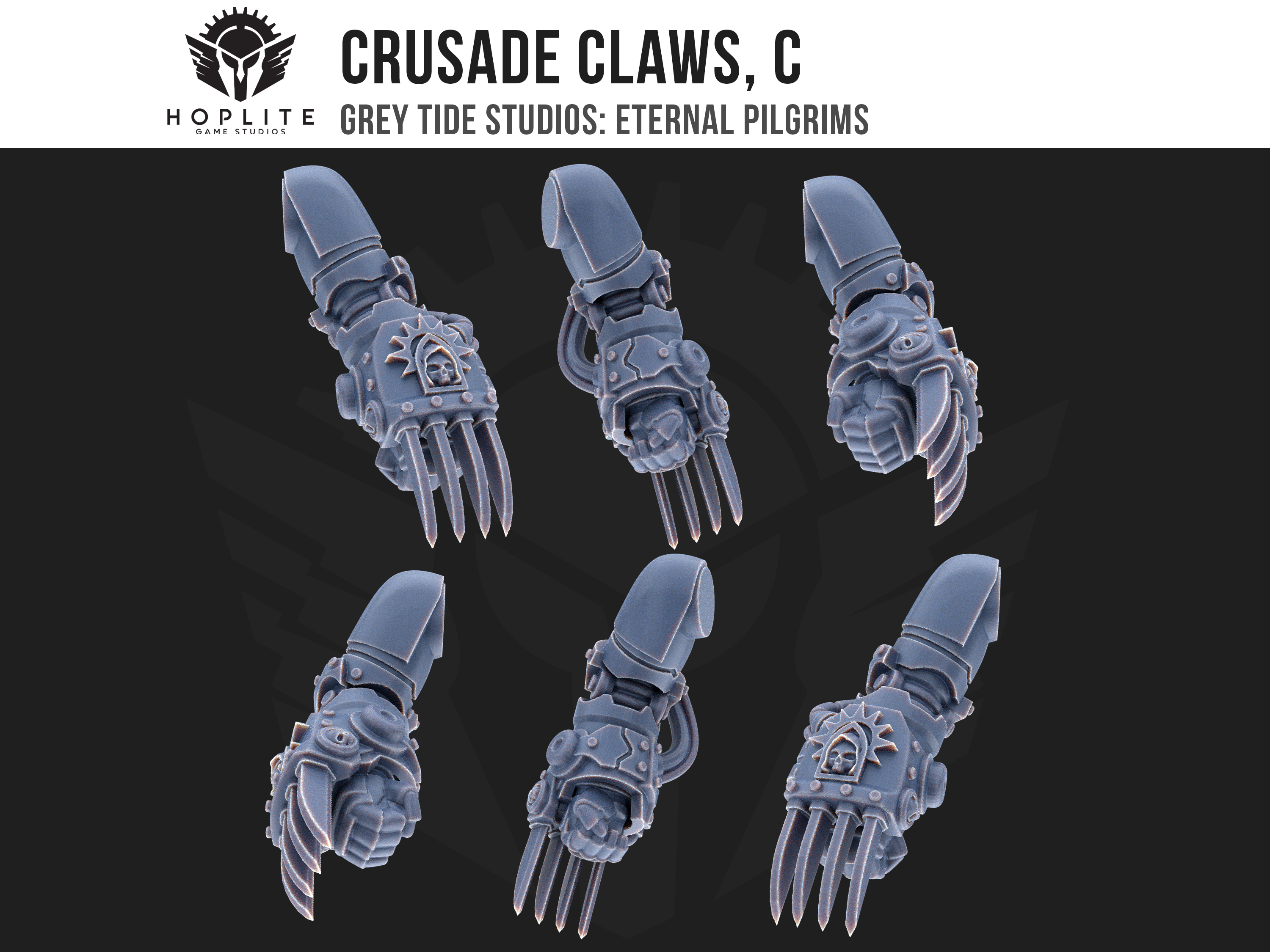 Crusade Claws, C (x10) | Grey Tide Studios | Eternal Pilgrims | Conversion Parts & Bits