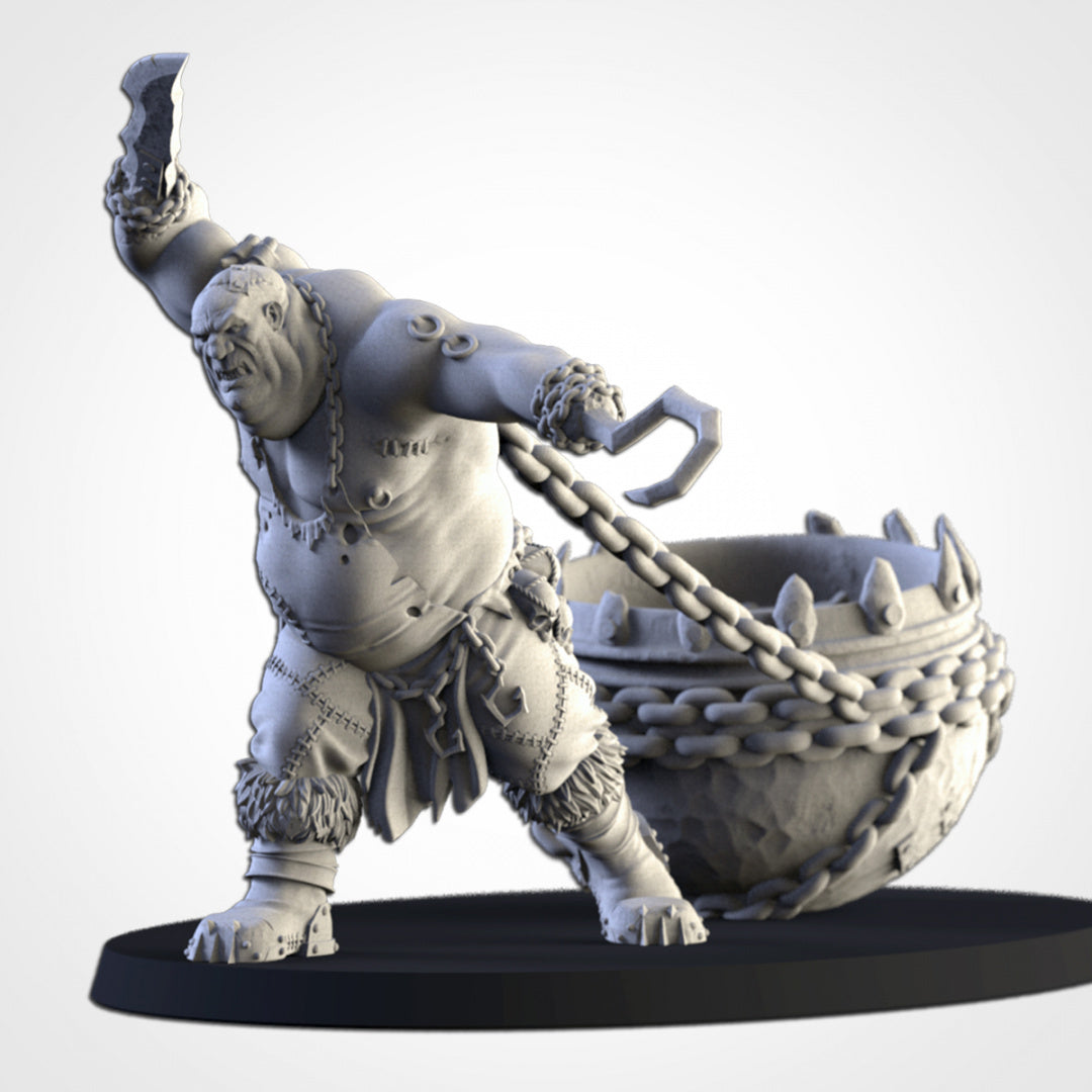 Ogre Butcher with Cauldron - Northern Ogres - Txarli Factory
