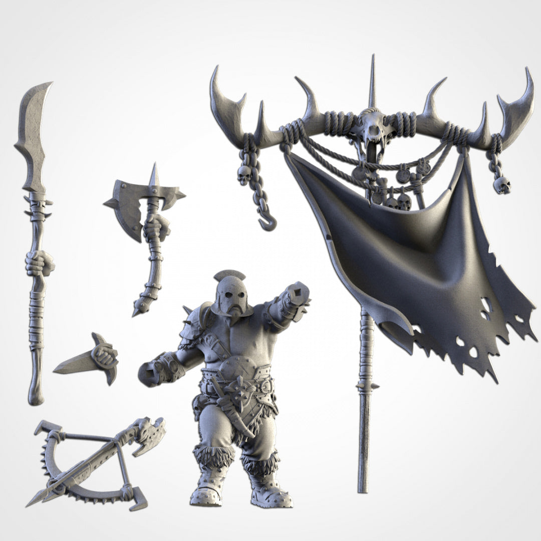 Ogre Battle Standard Bearer - Northern Ogres - Txarli Factory