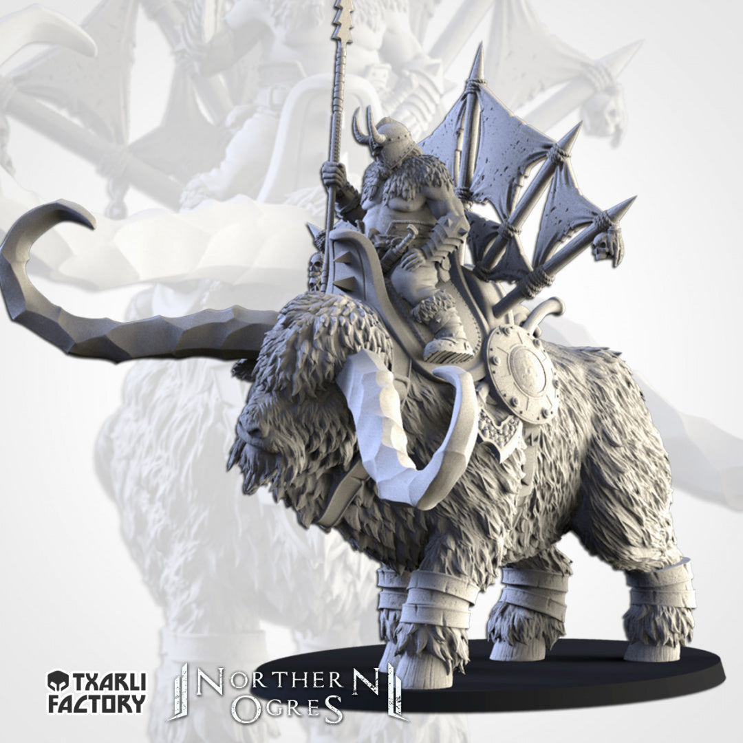 Ogre Great Khan on Rock Auroch - Northern Ogres - Txarli Factory