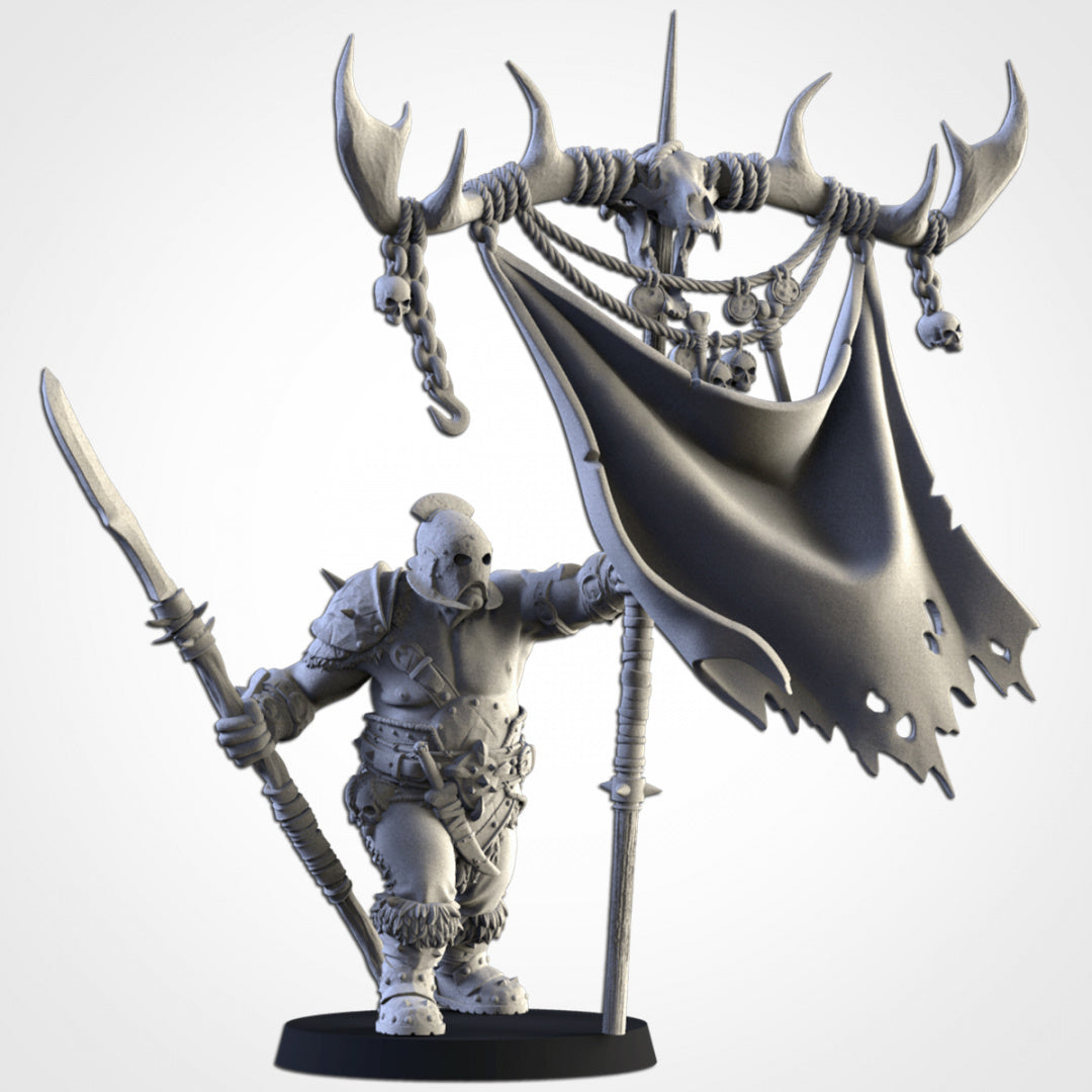 Ogre Battle Standard Bearer - Northern Ogres - Txarli Factory