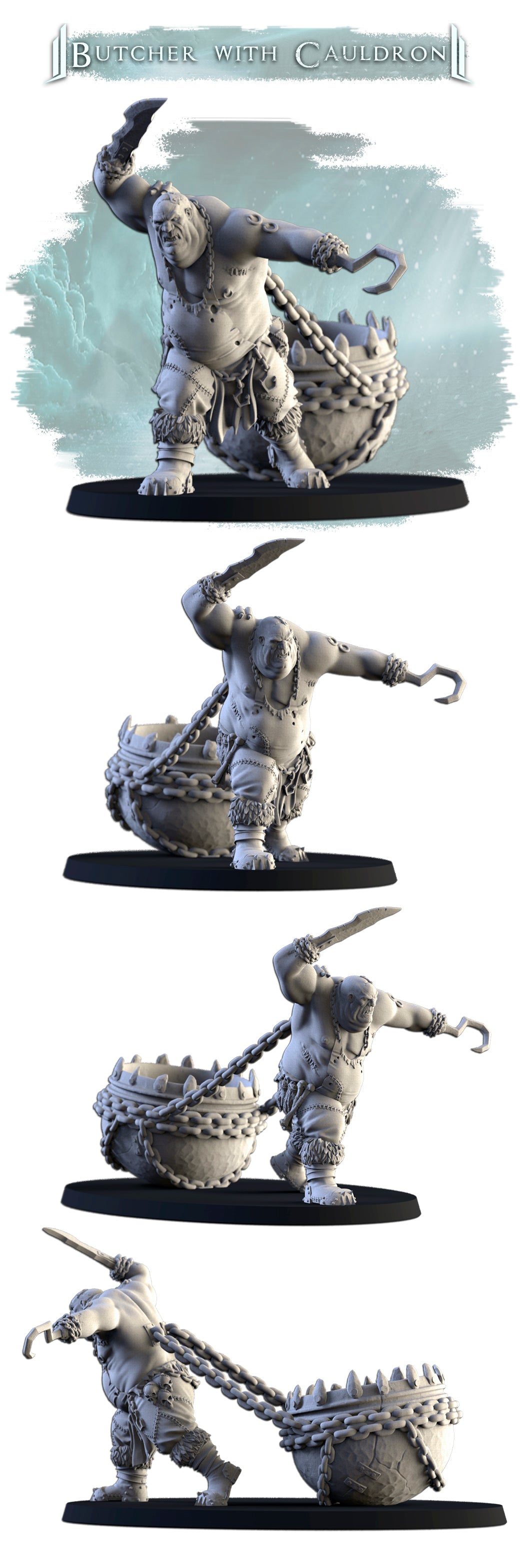 Ogre Butcher with Cauldron - Northern Ogres - Txarli Factory