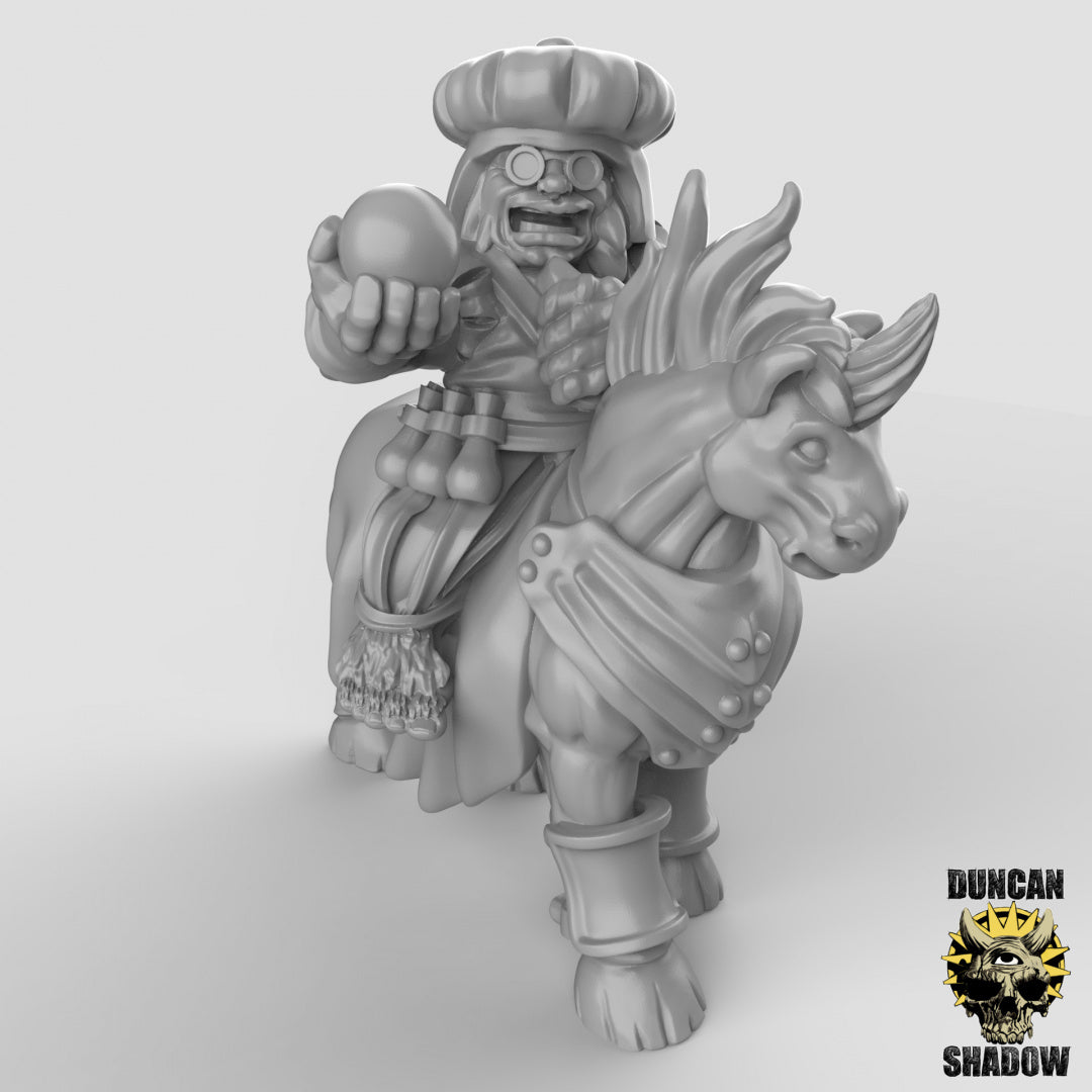 Halbling-Magier auf Einhorn-Reittier | Duncan Shadow | Kompatibel mit Dungeons & Dragons und Pathfinder