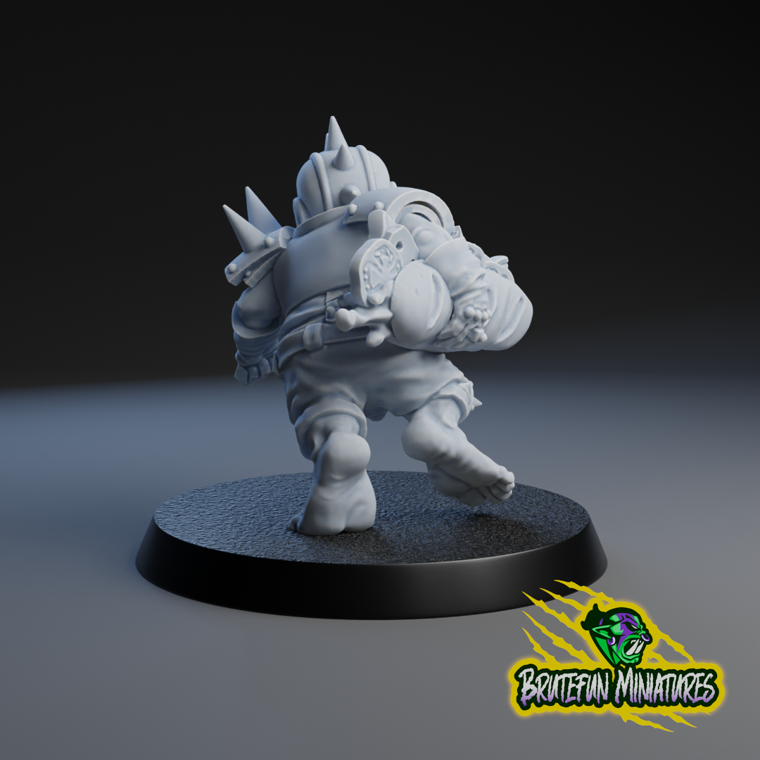 Halfling Blitzer - Halfling Star Player - Fantasy Football - Brutefun Miniatures