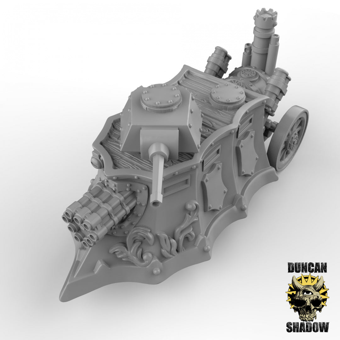 Tanque de vapor con pistola de salva de casco | Sombra de Duncan | Compatible con Dragones y Mazmorras y Pathfinder