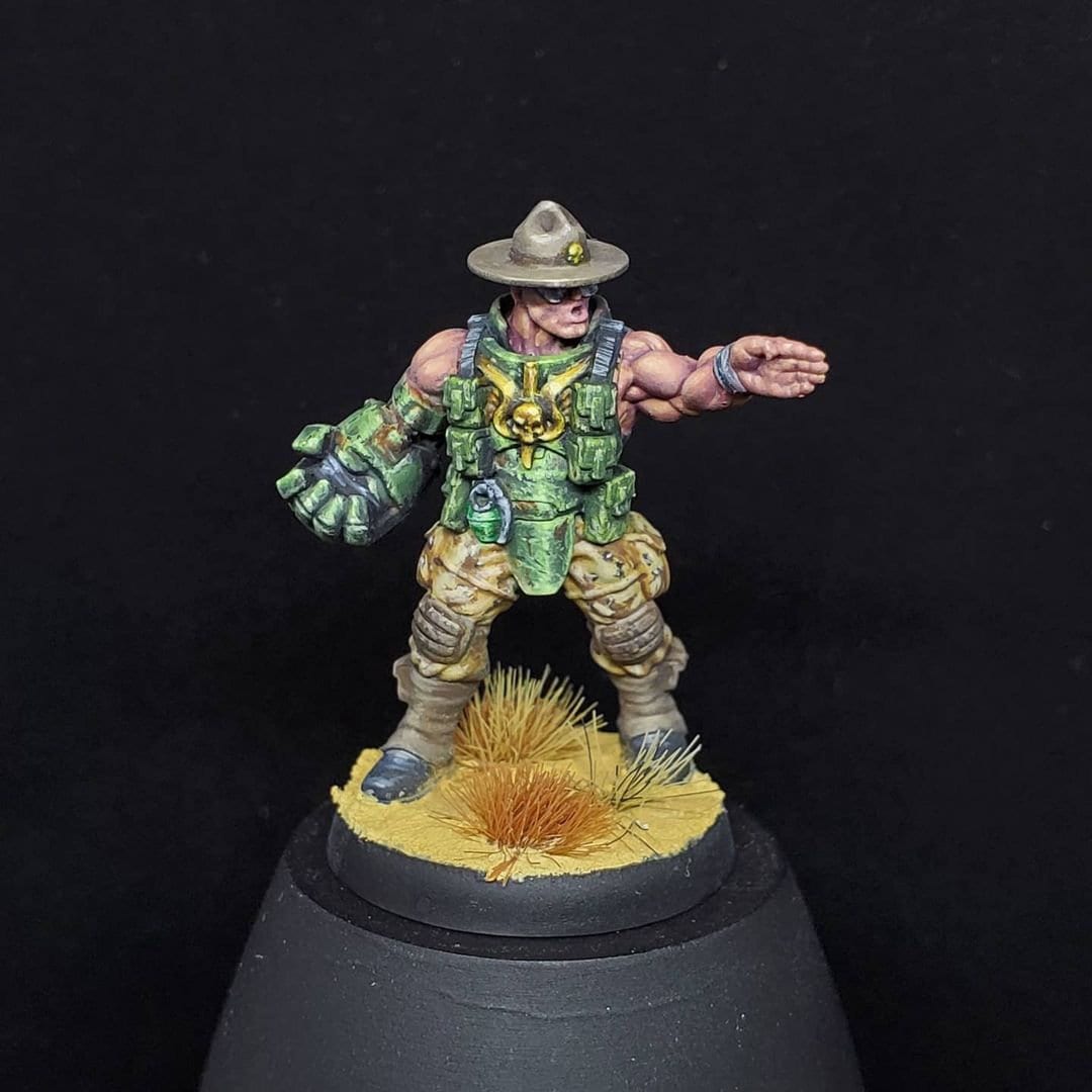 Nombre espacial: Sargento Meatgrinder | Señores supremos reptiles | 28 mm