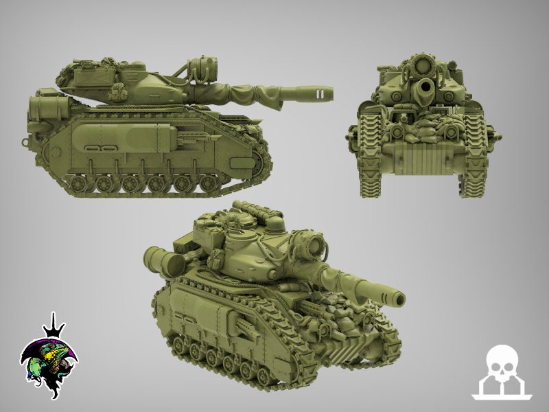 Nombre espacial: Tanque de batalla Caiman Mk. I | Señores supremos reptiles | 28 mm