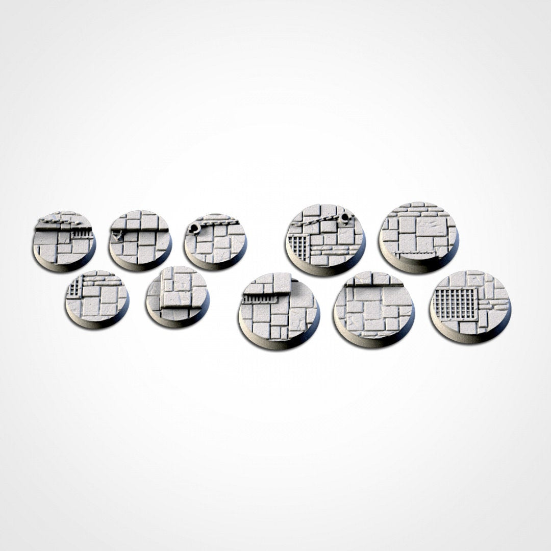 Dungeon Bases | 25mm | 32mm | 40mm | Txarli Factory | Magnetizable Scenic Textured Round