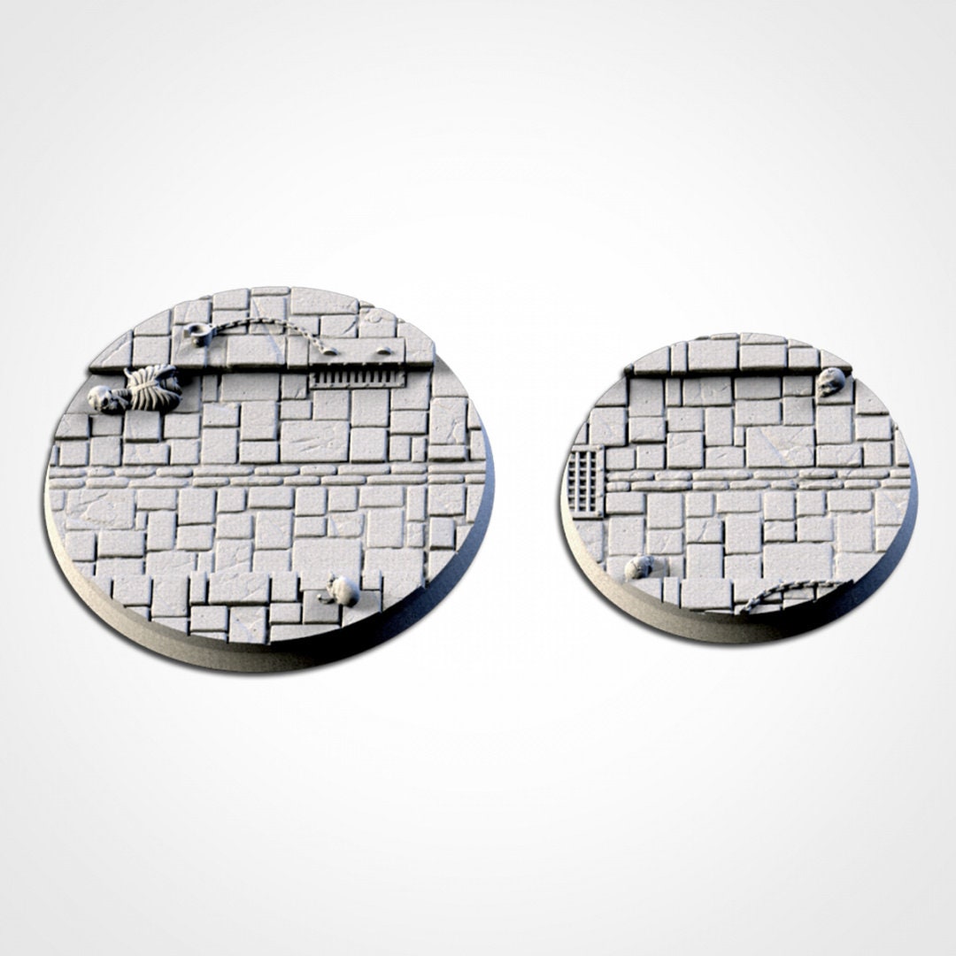 Dungeon Bases | 25mm | 32mm | 40mm | Txarli Factory | Magnetizable Scenic Textured Round