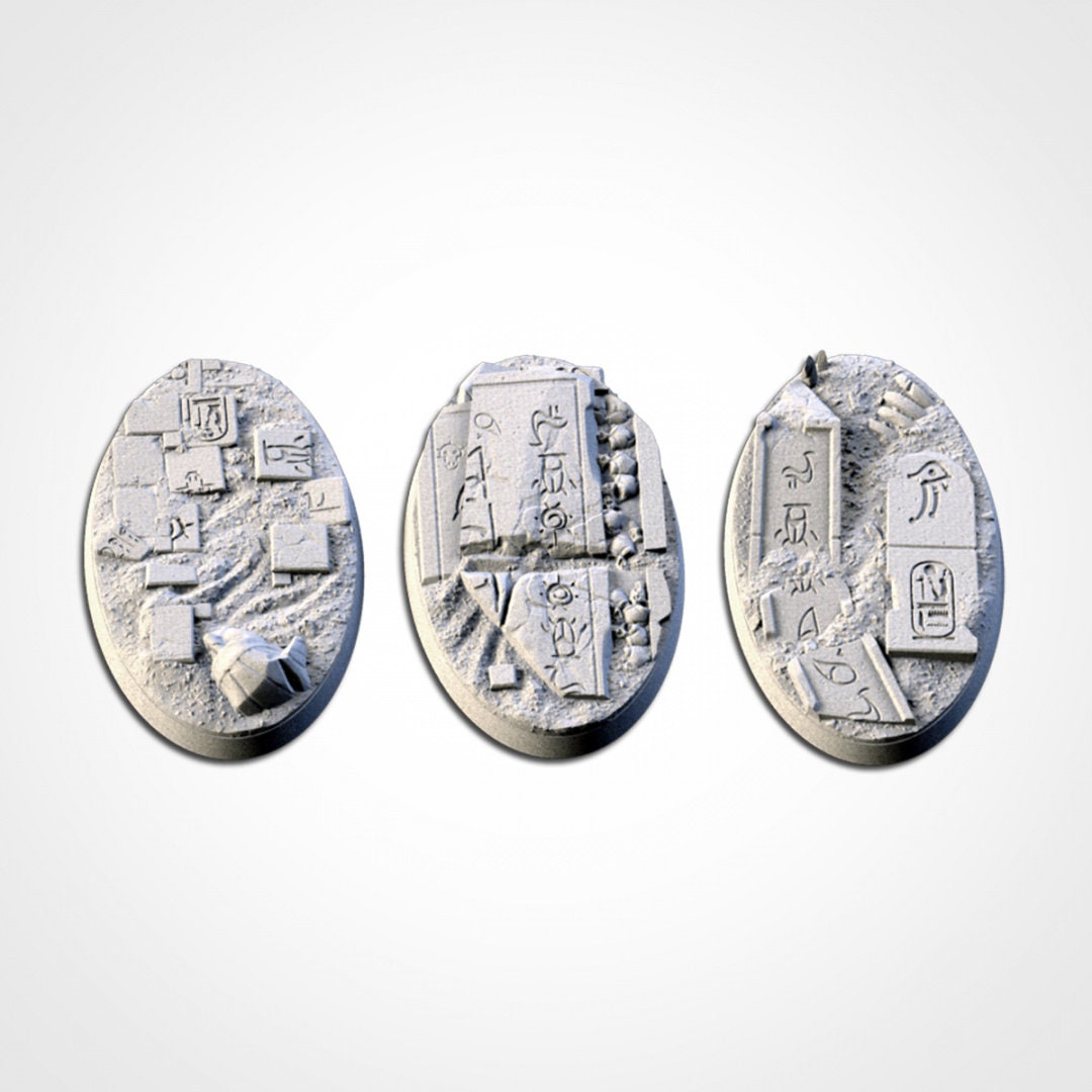 Egyptian Sands Bases | 25mm | 32mm | 40mm | Txarli Factory | Magnetizable Scenic Textured Round