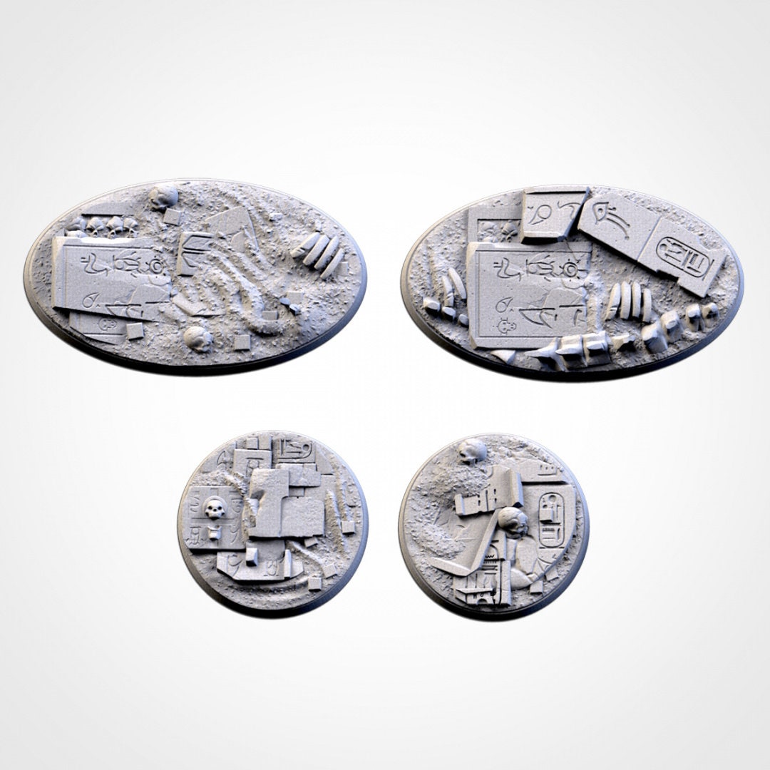 Egyptian Sands Bases | 25mm | 32mm | 40mm | Txarli Factory | Magnetizable Scenic Textured Round