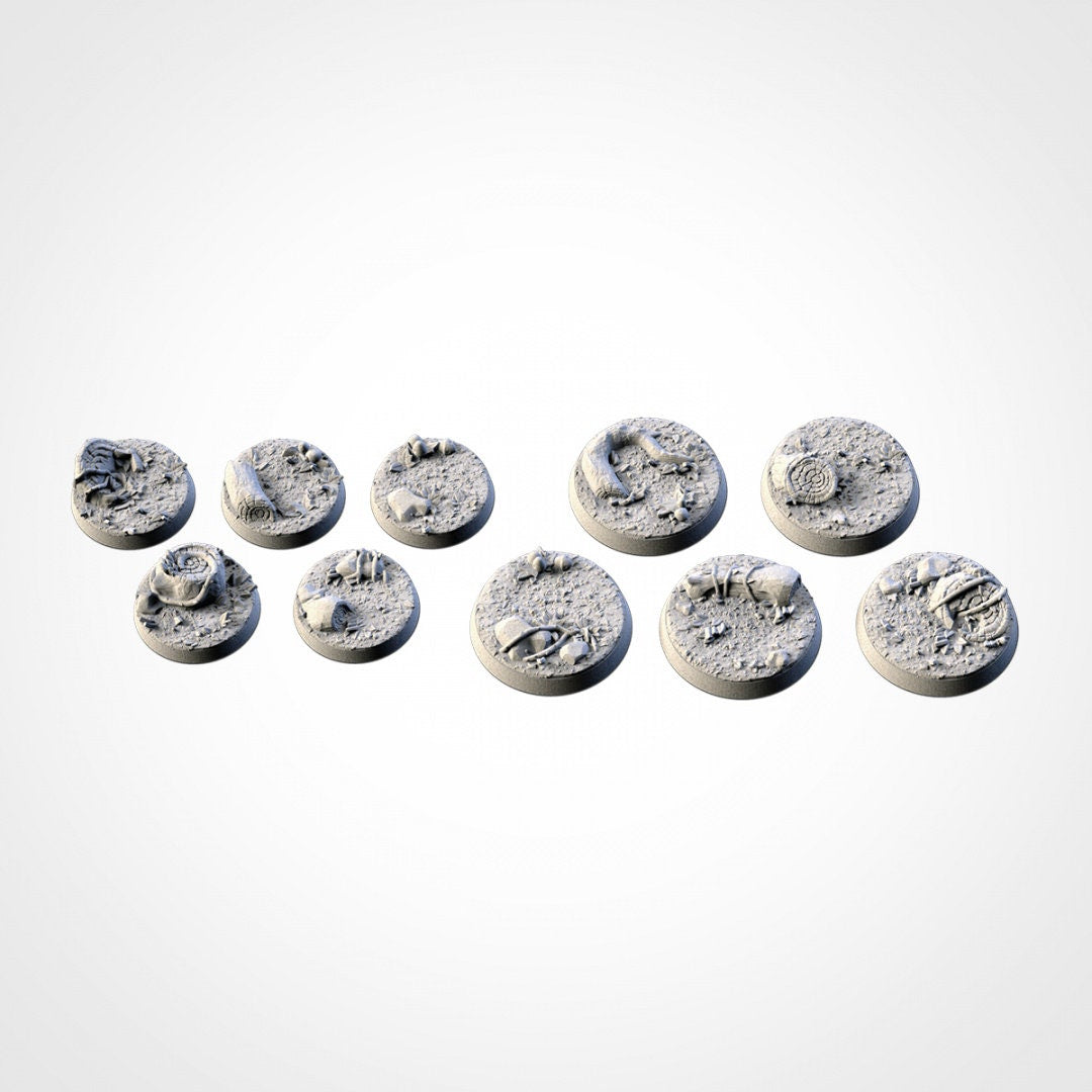 Forest Bases | 25mm | 32mm | 40mm | Txarli Factory | Magnetizable Scenic Textured Round