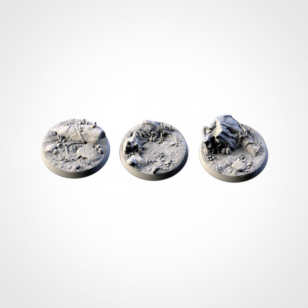 Forest Bases | 25mm | 32mm | 40mm | Txarli Factory | Magnetizable Scenic Textured Round