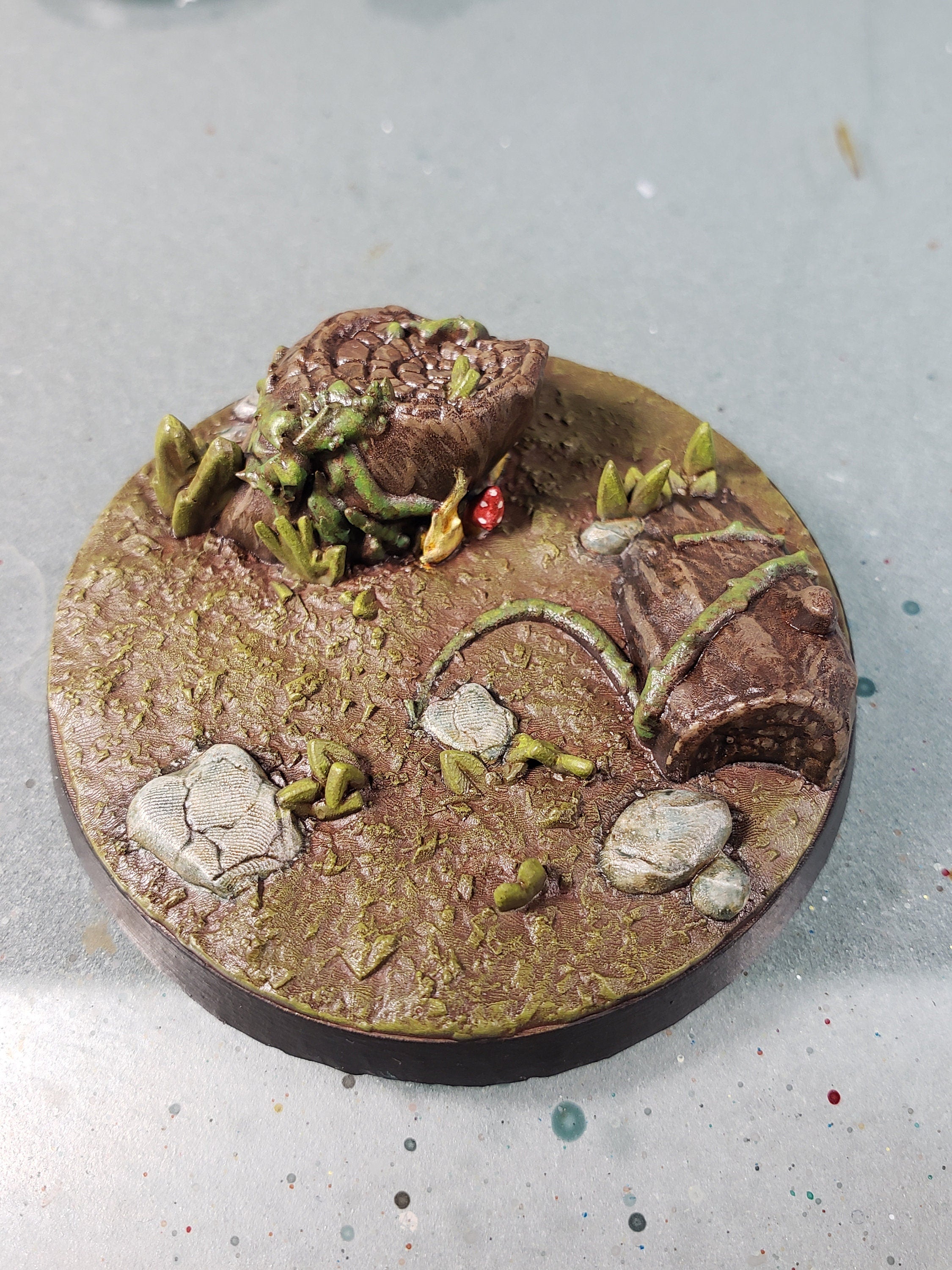 Forest Bases | 25mm | 32mm | 40mm | Txarli Factory | Magnetizable Scenic Textured Round