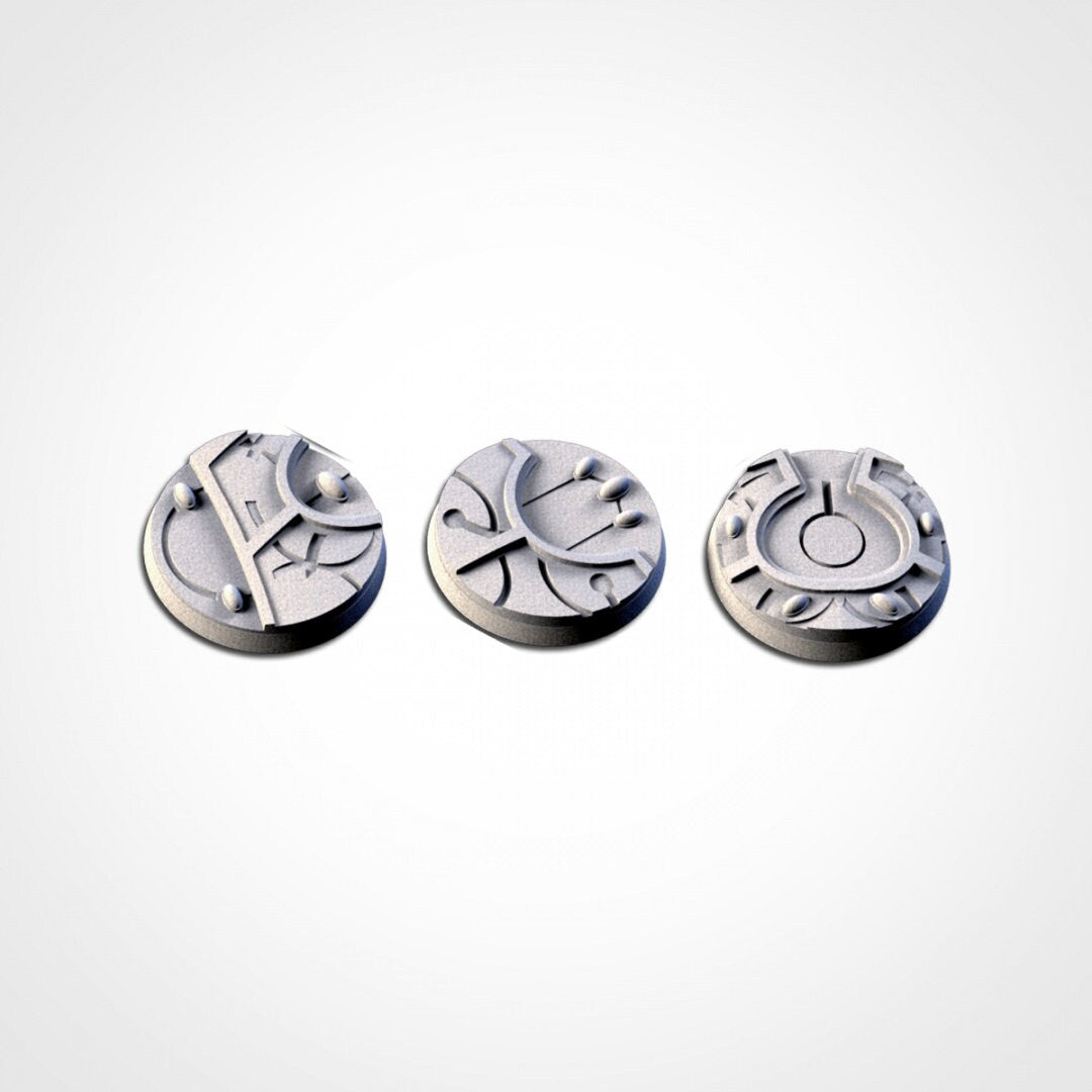 Magic Temple Bases | 25mm | 32mm | 40mm | Txarli Factory | Magnetizable Scenic Textured Round