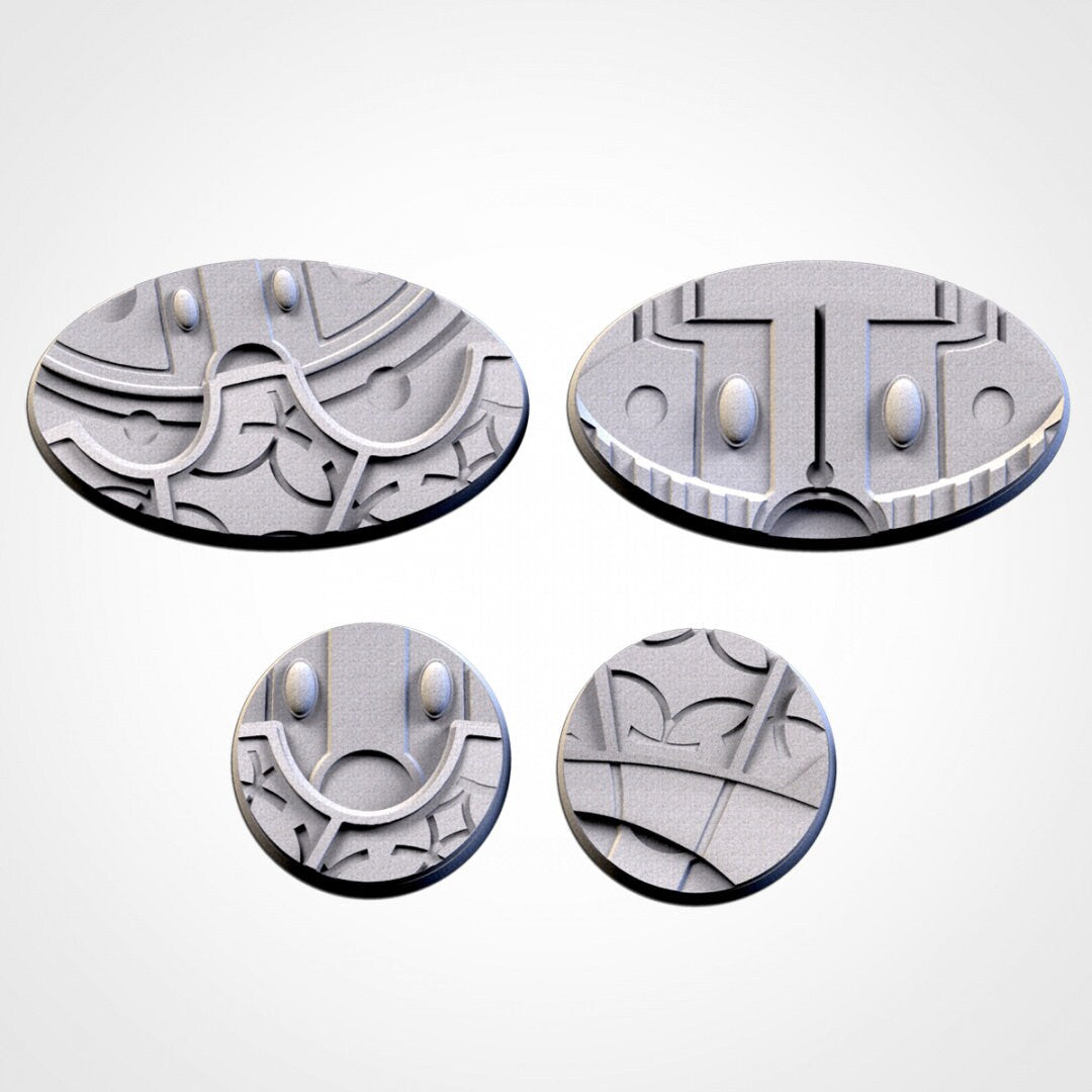 Magic Temple Bases | 25mm | 32mm | 40mm | Txarli Factory | Magnetizable Scenic Textured Round