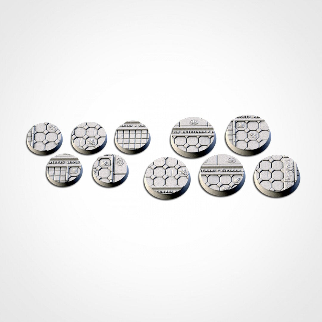 Royal Palace Bases | 25mm | 32mm | 40mm | Txarli Factory | Magnetizable Scenic Textured Round
