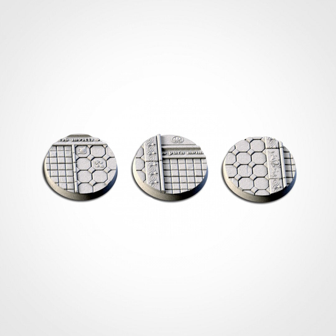 Royal Palace Bases | 25mm | 32mm | 40mm | Txarli Factory | Magnetizable Scenic Textured Round