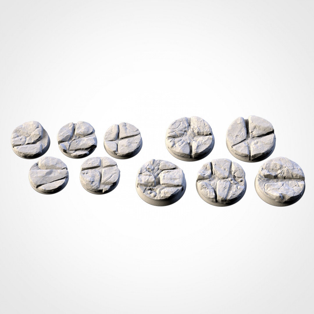 Volcanic Bases | 25mm | 32mm | 40mm | Txarli Factory | Magnetizable Scenic Textured Round