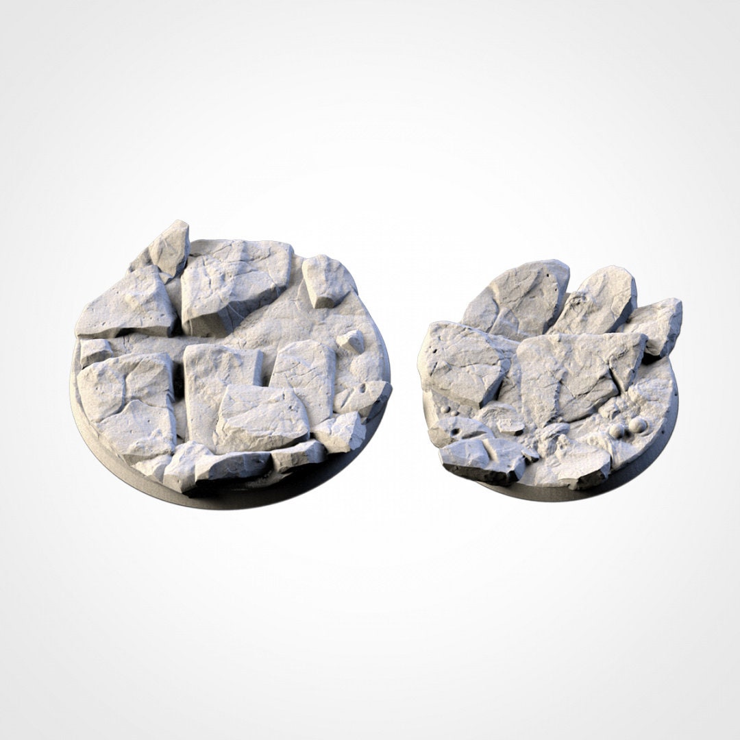 Volcanic Bases | 25mm | 32mm | 40mm | Txarli Factory | Magnetizable Scenic Textured Round