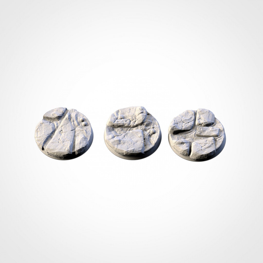 Volcanic Bases | 25mm | 32mm | 40mm | Txarli Factory | Magnetizable Scenic Textured Round