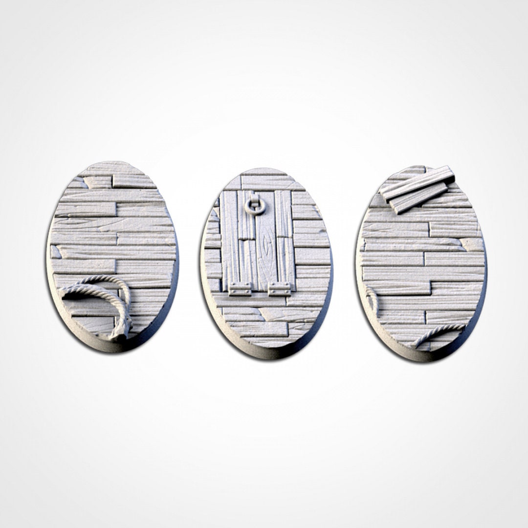 Wood Textured Bases | 25mm | 32mm | 40mm | Txarli Factory | Magnetizable Scenic Textured Round