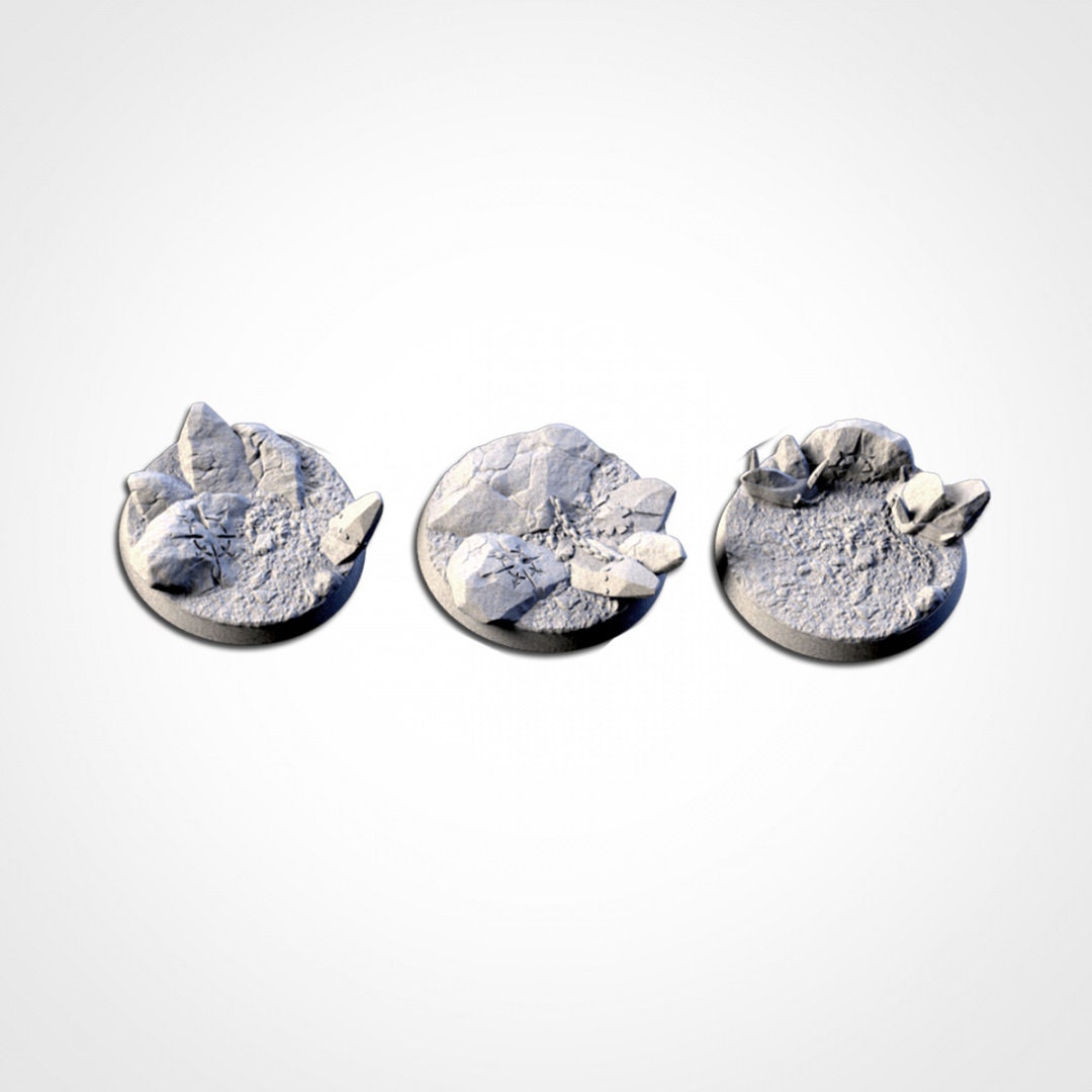Chaos Hell Bases | 25mm | 32mm | 40mm | Txarli Factory | Magnetizable Scenic Textured Round