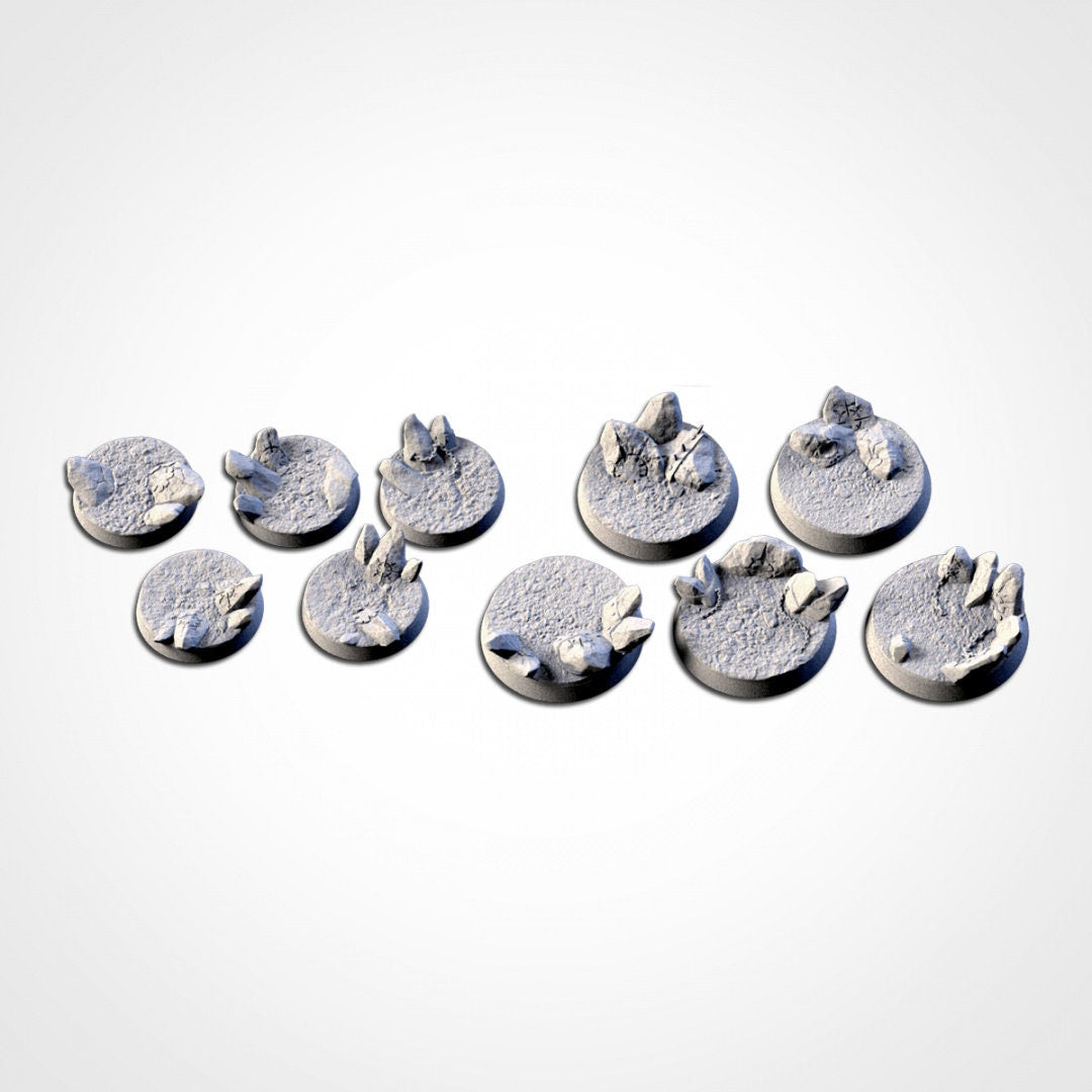 Chaos Hell Bases | 25mm | 32mm | 40mm | Txarli Factory | Magnetizable Scenic Textured Round