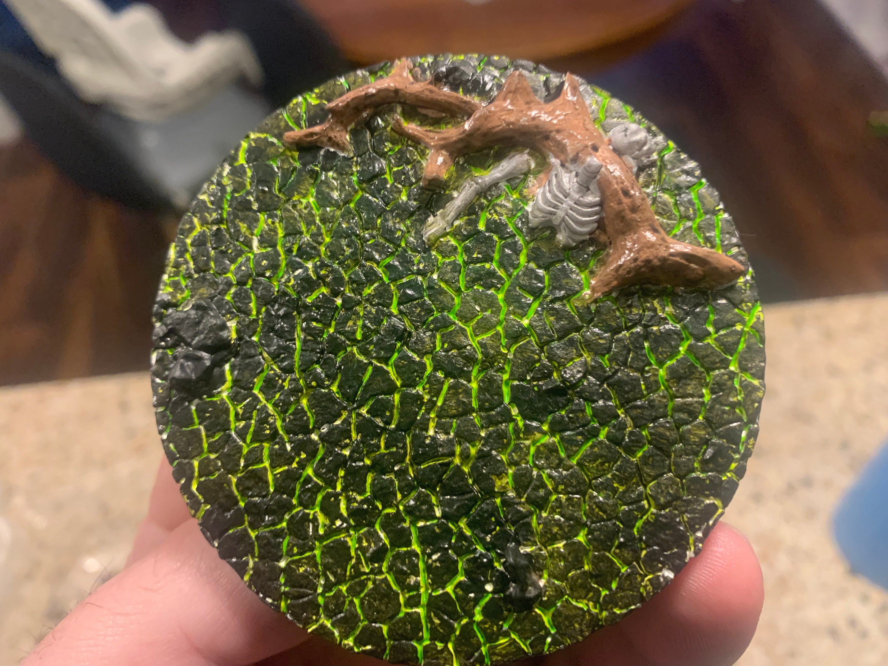 Cracked Desert Bases | 25mm | 32mm | 40mm | Txarli Factory | Magnetizable Scenic Textured Round