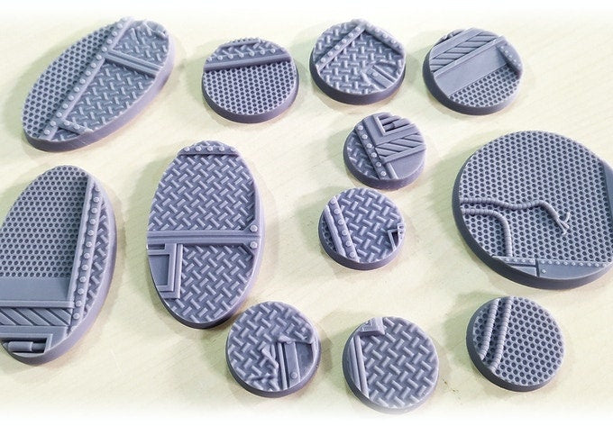 Factory Bases | 25mm | 32mm | 40mm | Txarli Factory | Magnetizable Scenic Textured Round