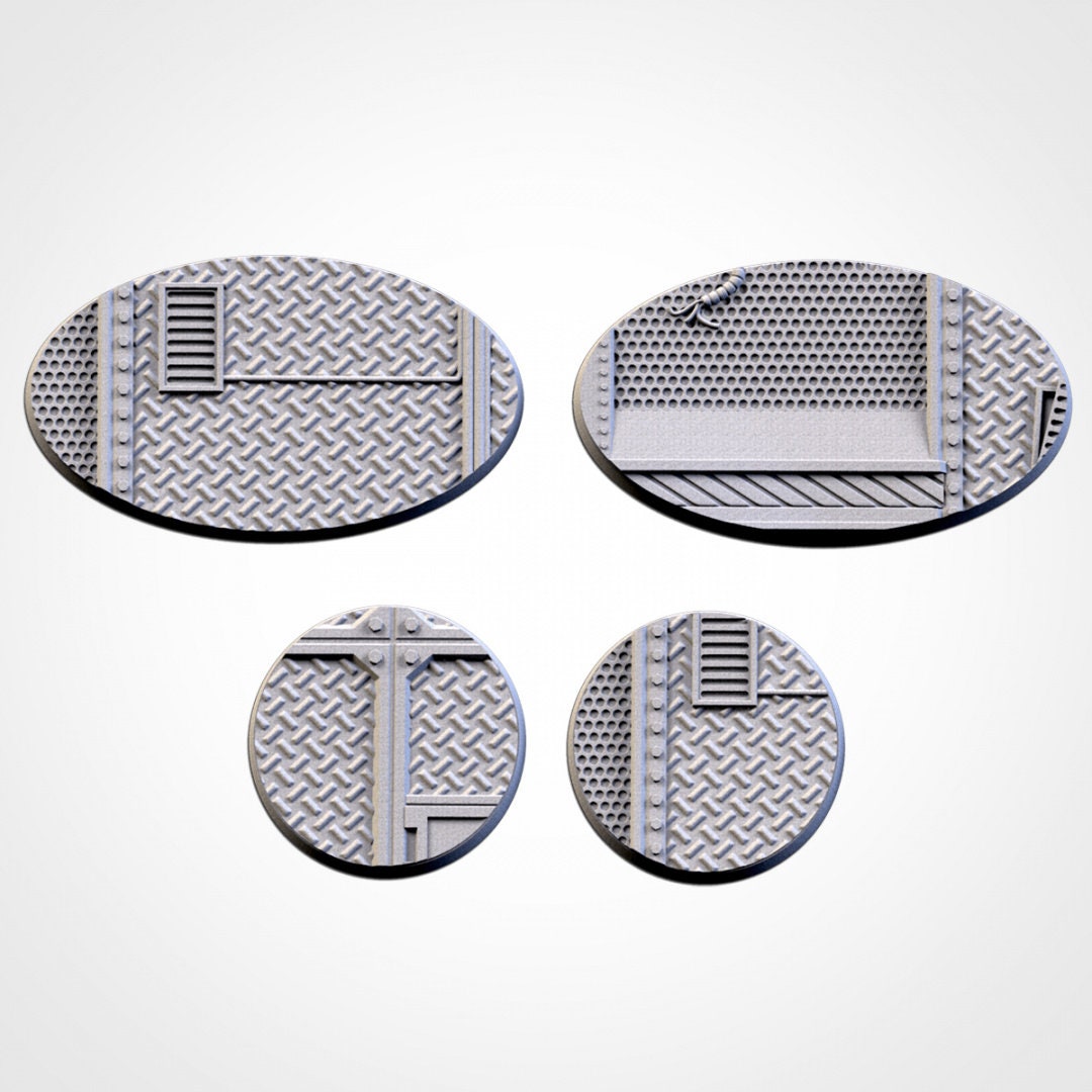Factory Bases | 25mm | 32mm | 40mm | Txarli Factory | Magnetizable Scenic Textured Round