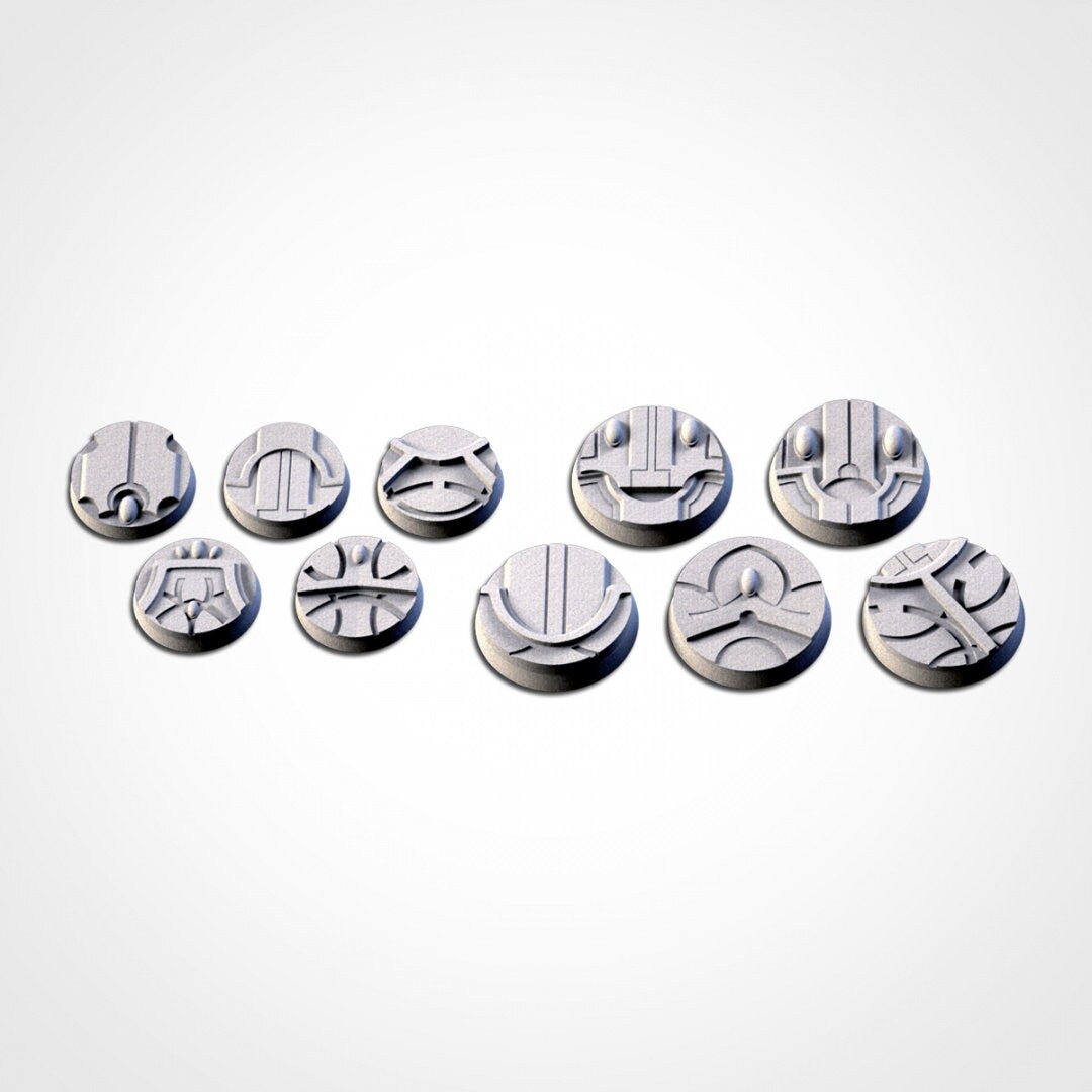Magic Temple Bases | 25mm | 32mm | 40mm | Txarli Factory | Magnetizable Scenic Textured Round