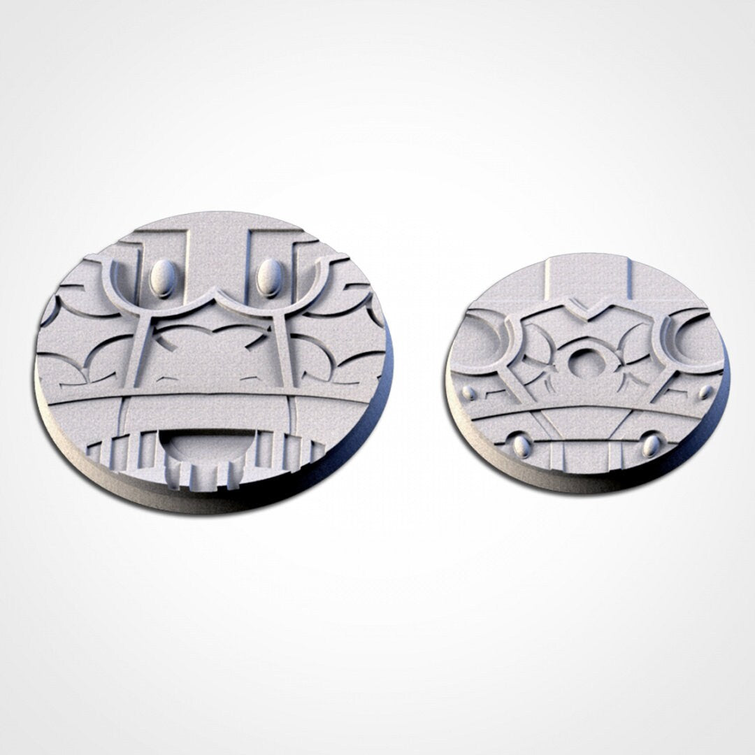 Magic Temple Bases | 25mm | 32mm | 40mm | Txarli Factory | Magnetizable Scenic Textured Round
