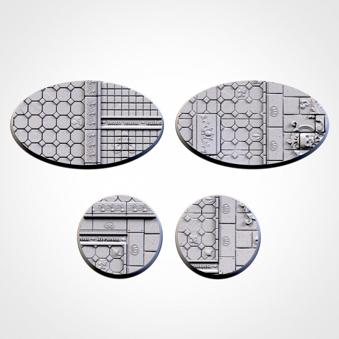 Royal Palace Bases | 25mm | 32mm | 40mm | Txarli Factory | Magnetizable Scenic Textured Round