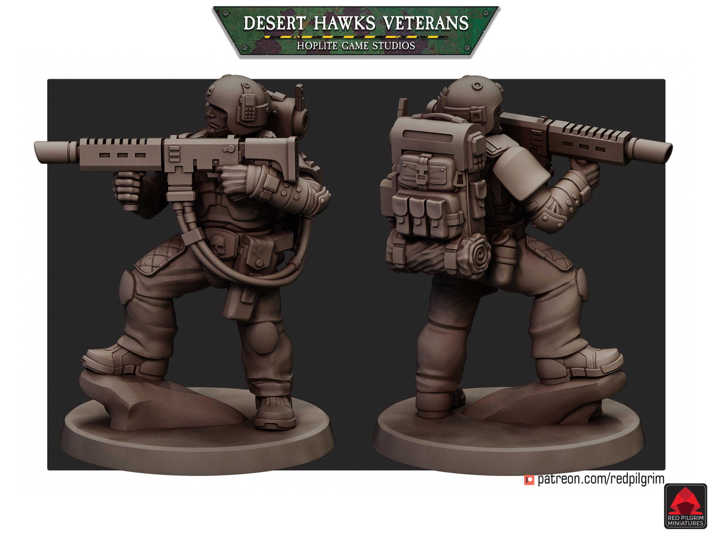 Veteranos de los Halcones del Desierto | Miniaturas de Red Pilgrim | 28 mm