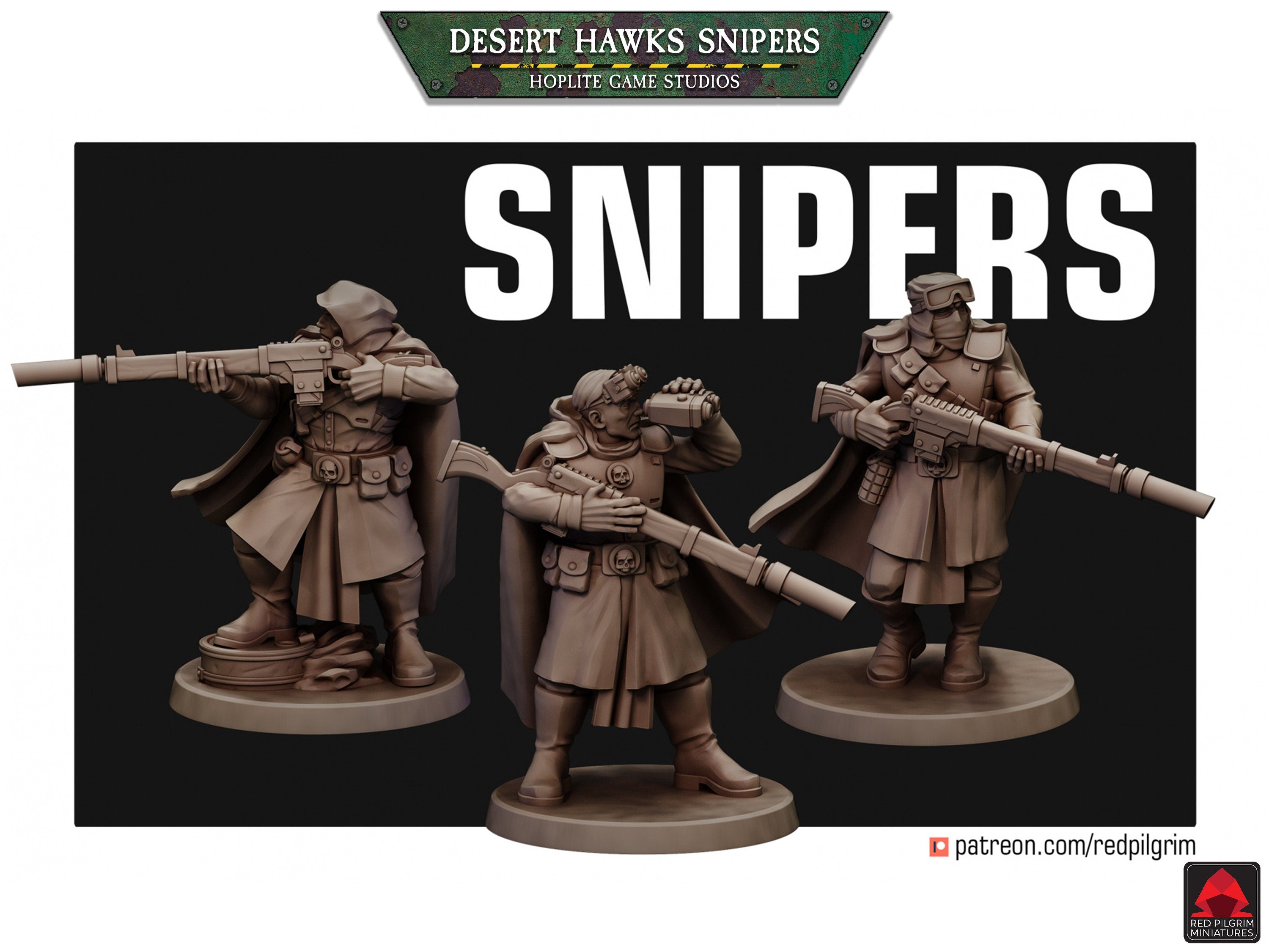 Desert Hawks Snipers | Red Pilgrim Miniatures | 28mm