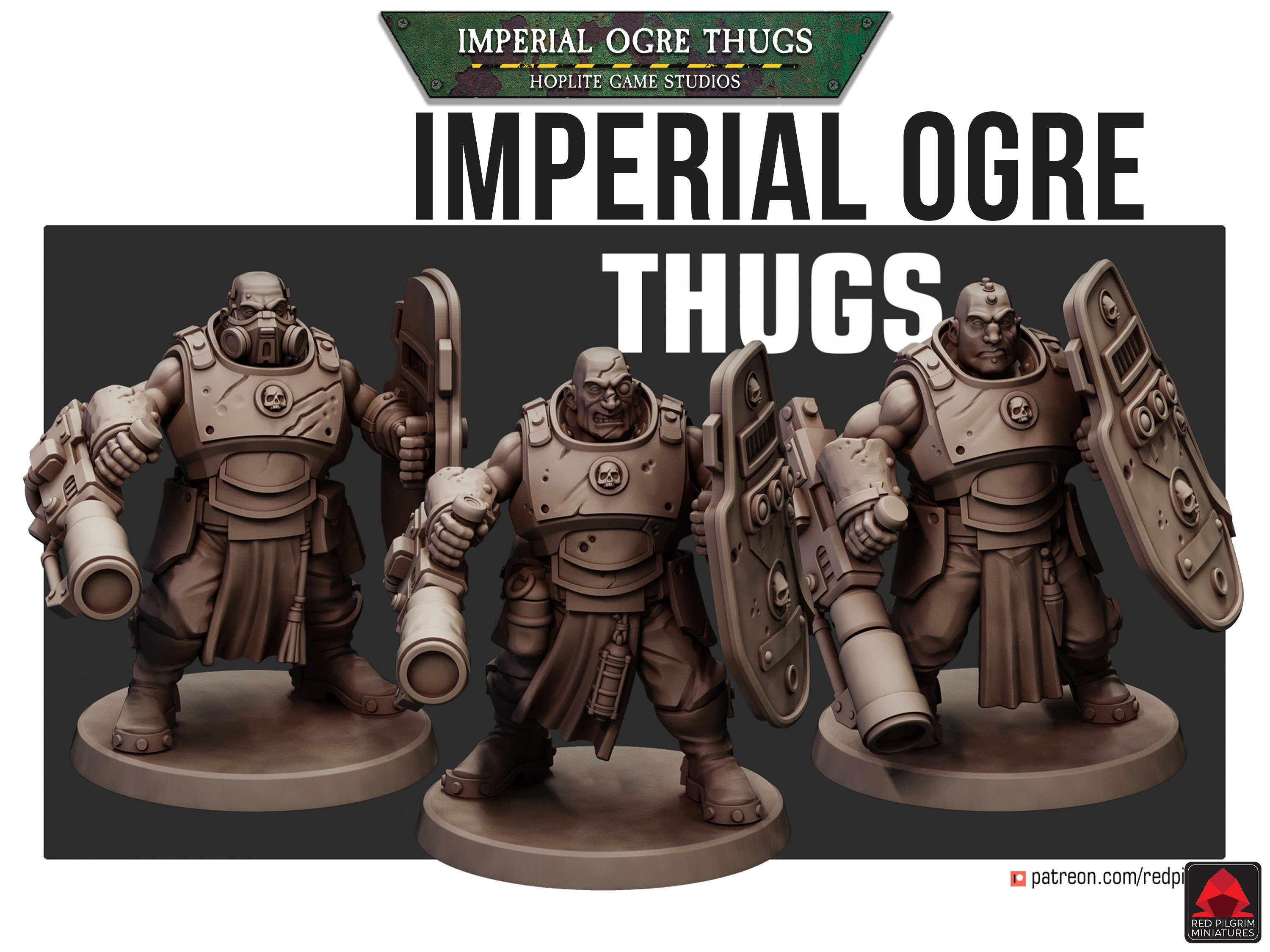 Matones ogros imperiales | Miniaturas de Red Pilgrim | 28 mm