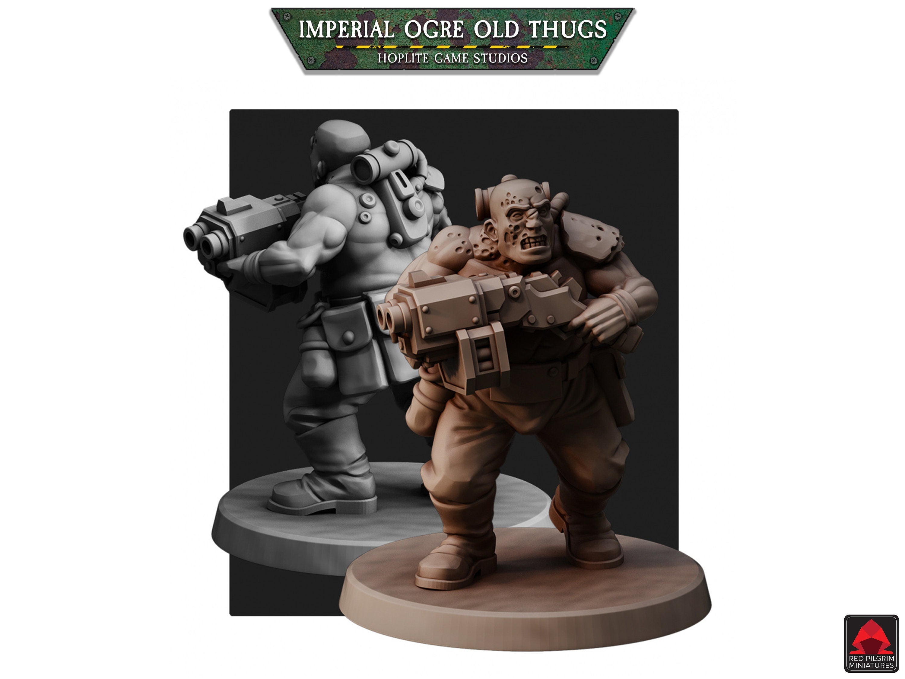 Matones antiguos de ogros imperiales | Miniaturas de Red Pilgrim | 28 mm