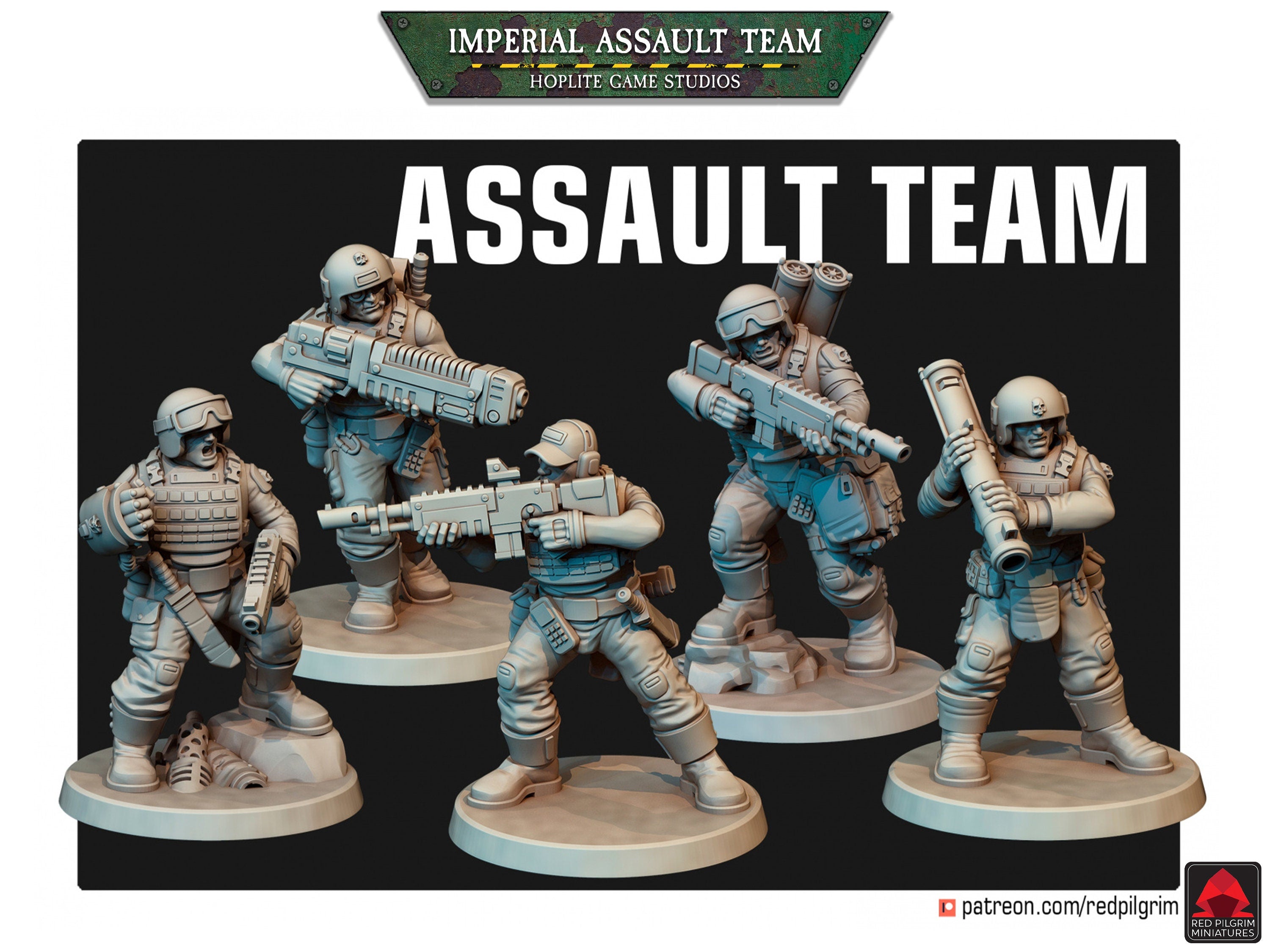 Equipo de asalto imperial | Miniaturas de Red Pilgrim | 28 mm