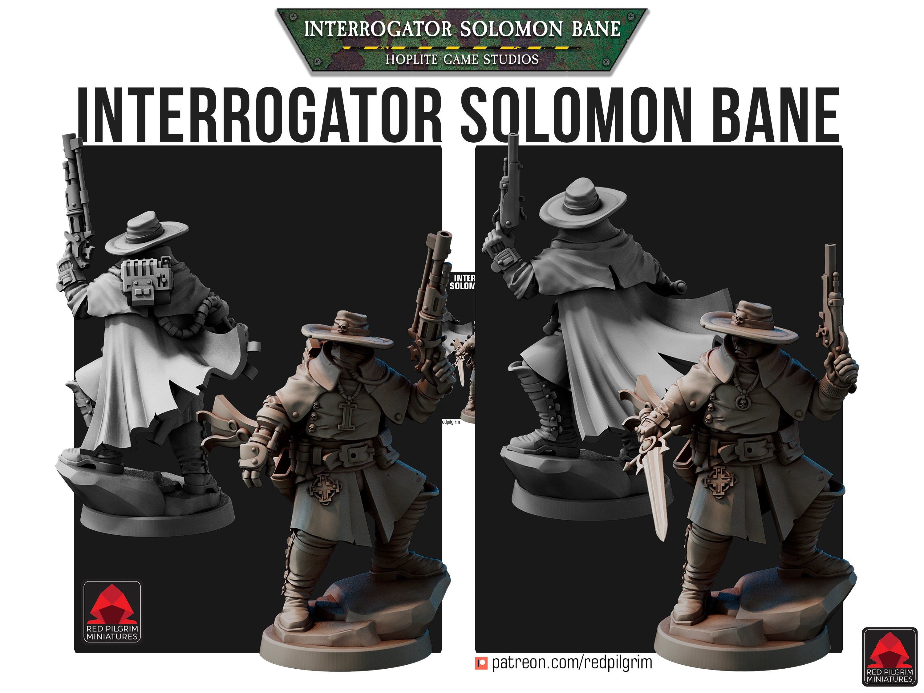 Interrogador imperial Solomon Bane | Miniaturas de Red Pilgrim | 28 mm