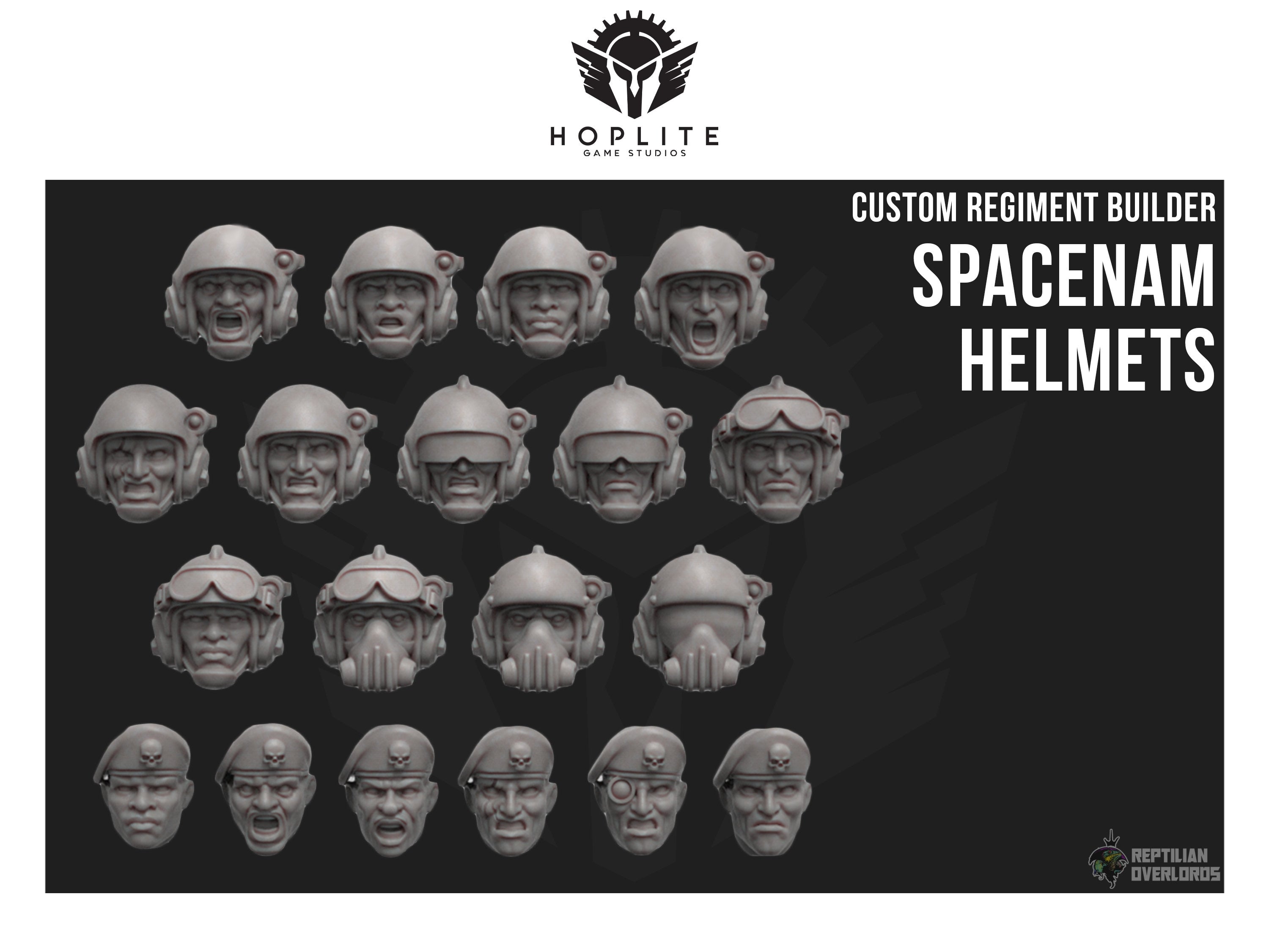 Piezas: Cascos Spacenam (x20) | Señores supremos reptiles | 28 mm