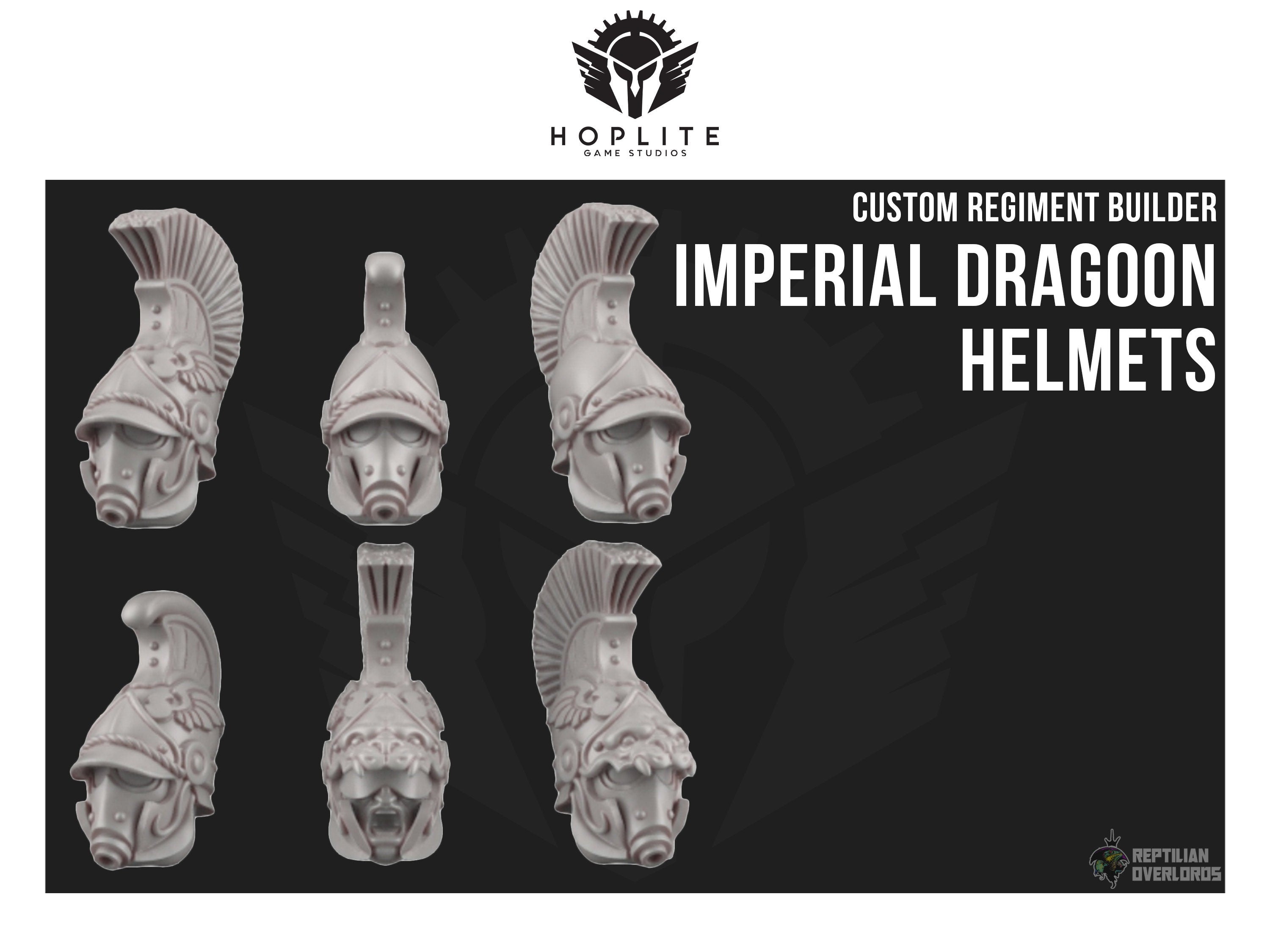 Piezas: Cascos de dragones imperiales (x20) | Señores supremos reptiles | 28 mm