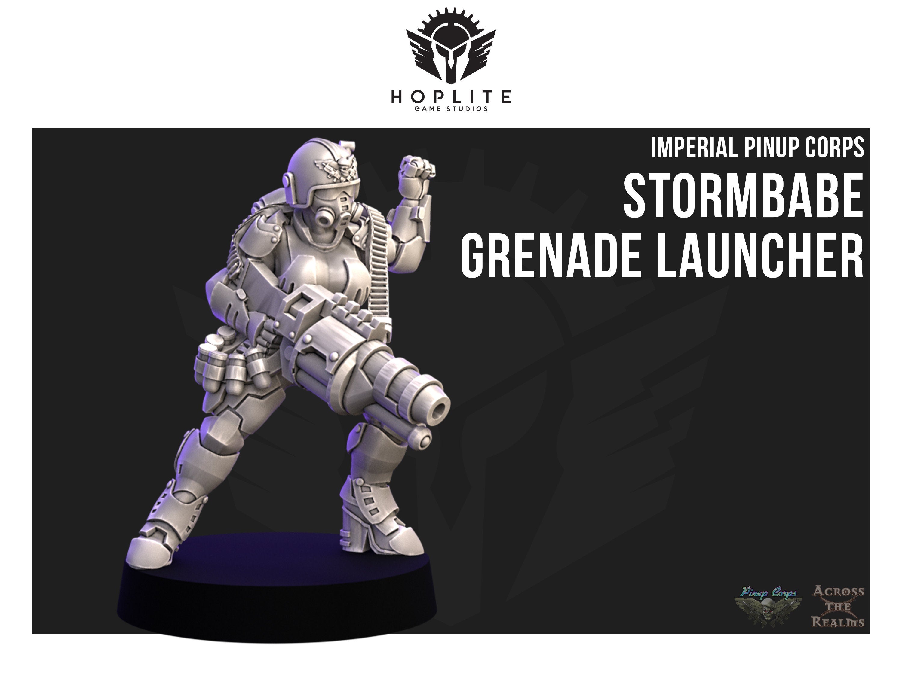 Lanzagranadas Stormbabe de Pinup Corps - Across the Realms | 28 mm